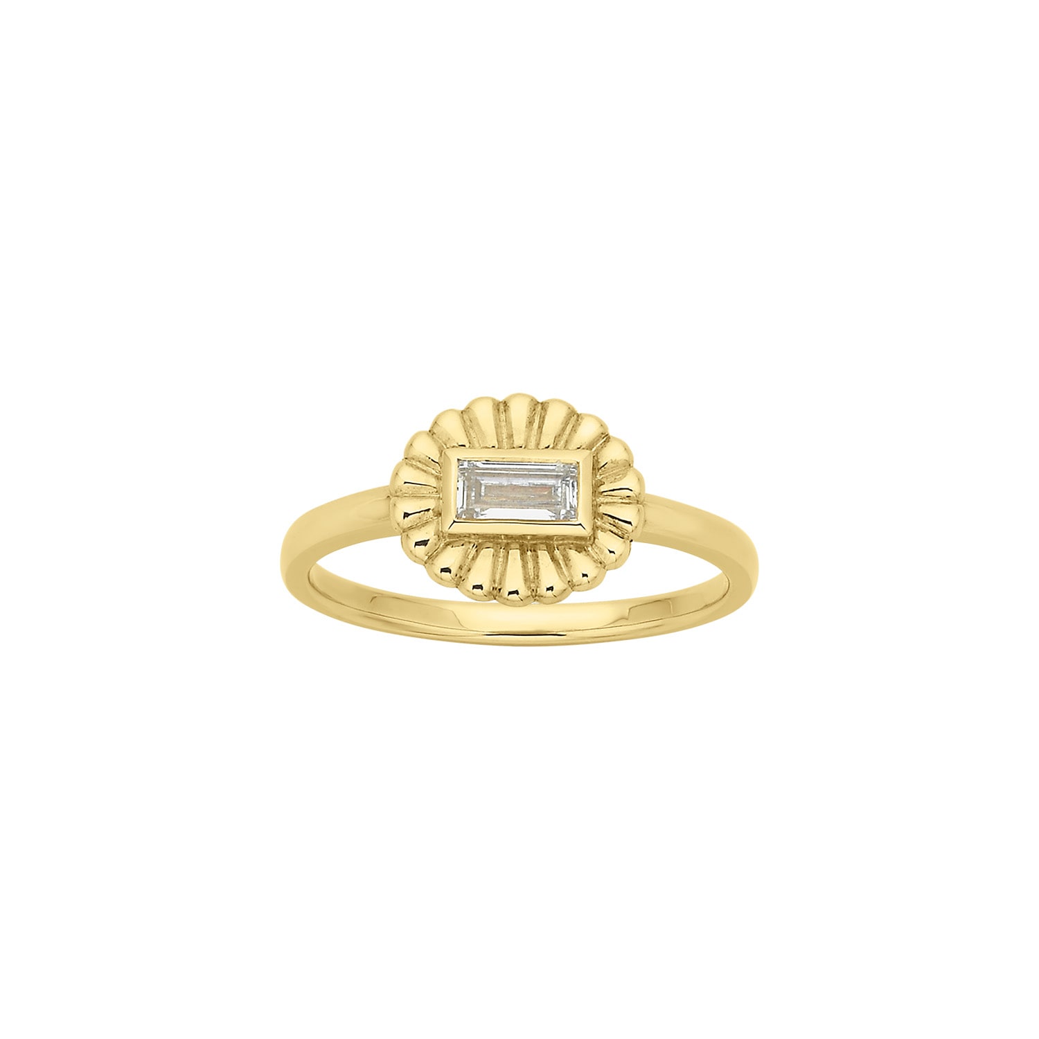 Zoe And Morgan Women's Gold / White Odette Ring Gold With White Topaz In Multi