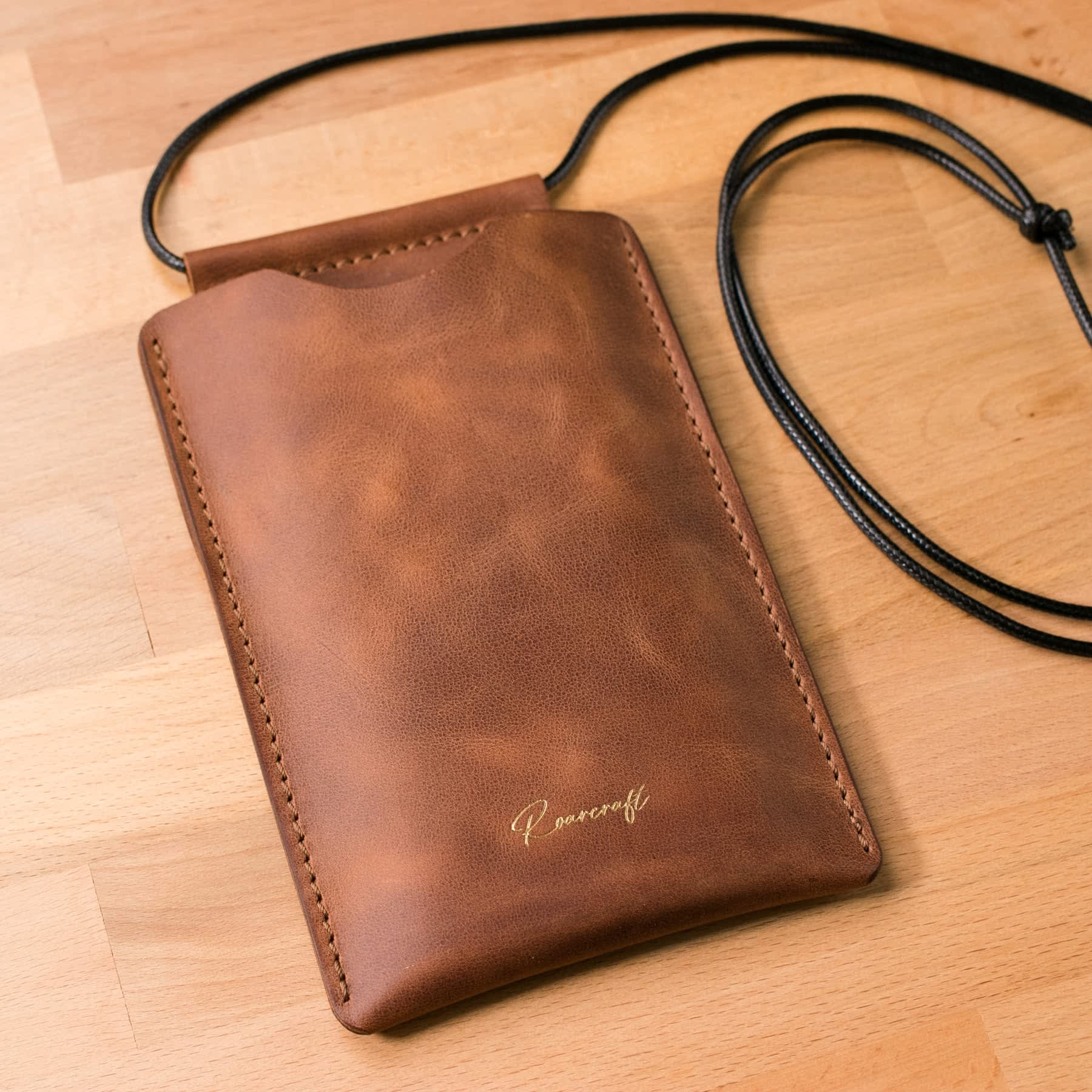 Leather Travel Wallet - Zeugma - Tobacco, Roarcraft