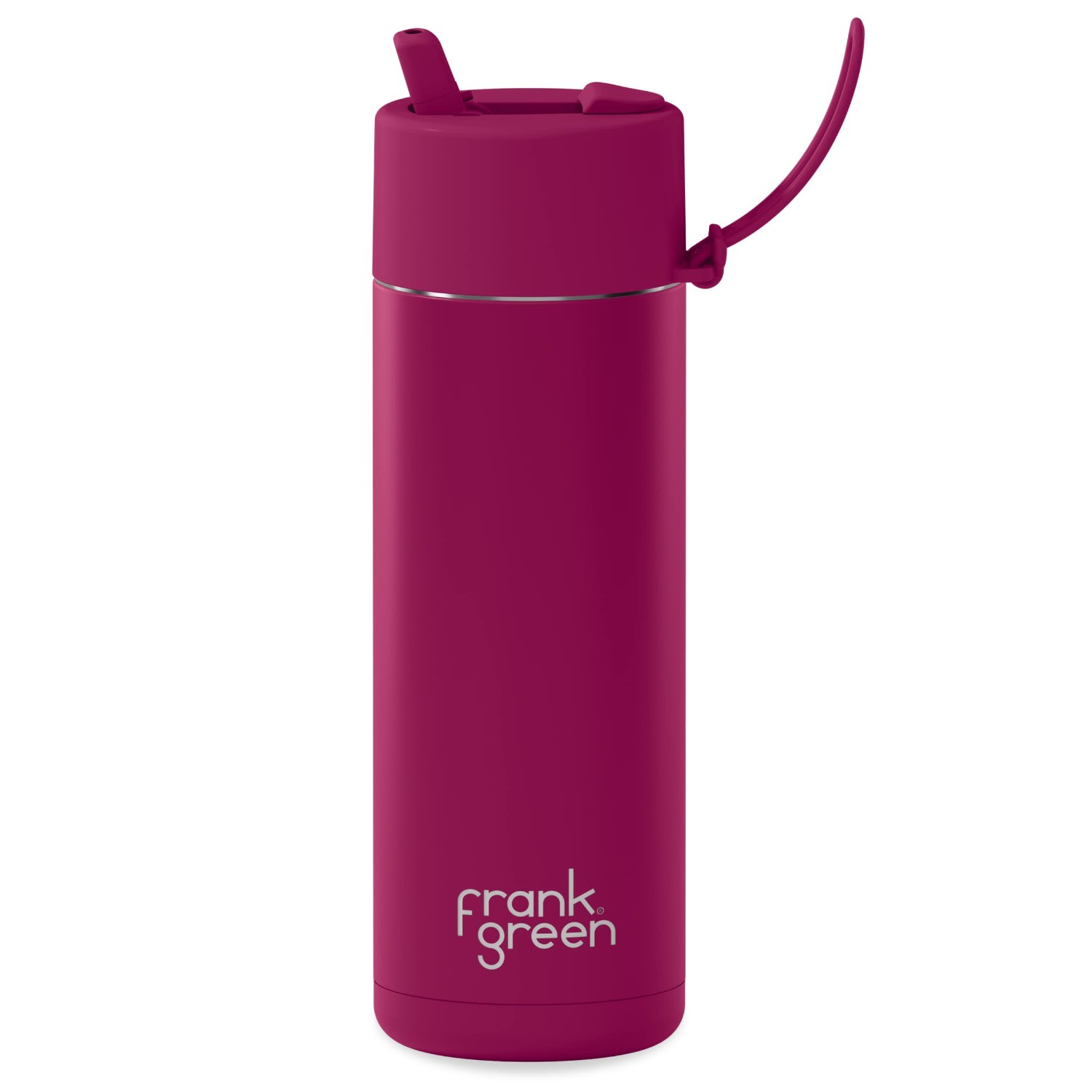 Frank Green Red 20oz Stainless Steel Ceramic Reusable Bottle Berry With Flip Straw Lid In Purple
