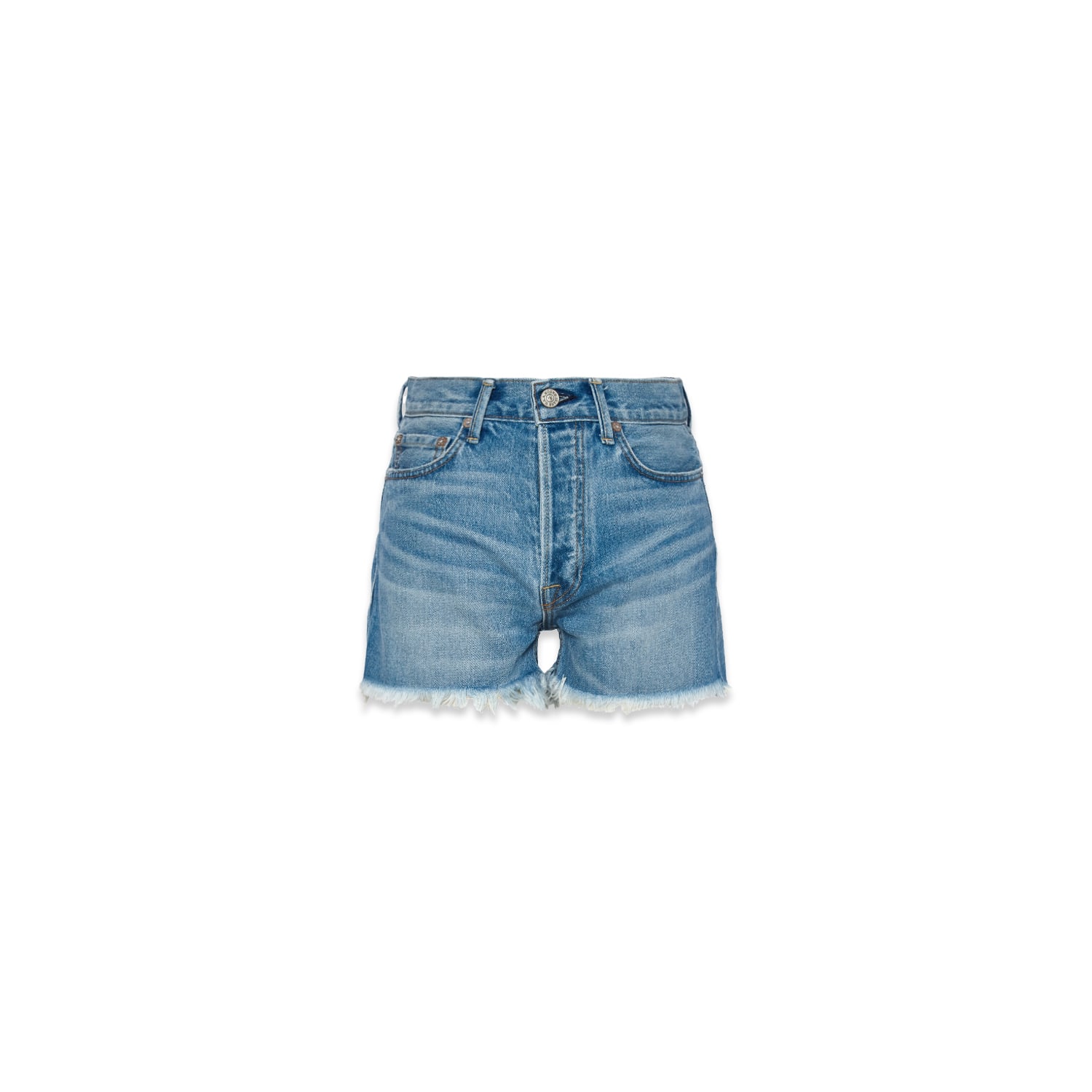 Noend Denim Blue Muse Denim Shorts In Shade In Blue