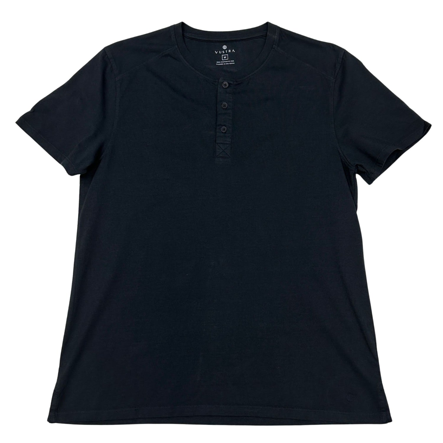 Vustra Men's Black Caviar Short Sleeve Henley