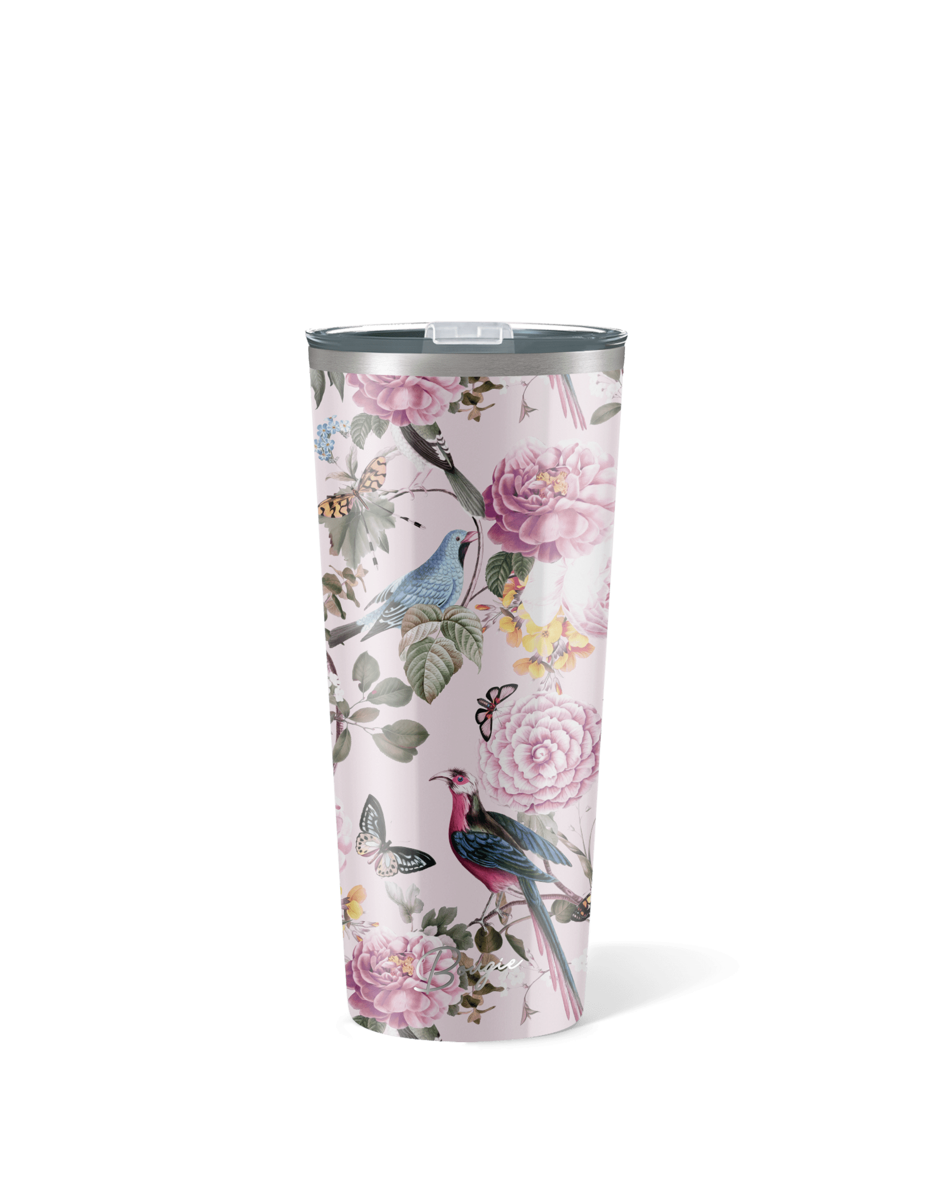 My Bougie Bottle Pink / Purple Primavera Floral & Fauna Insulated Tumbler