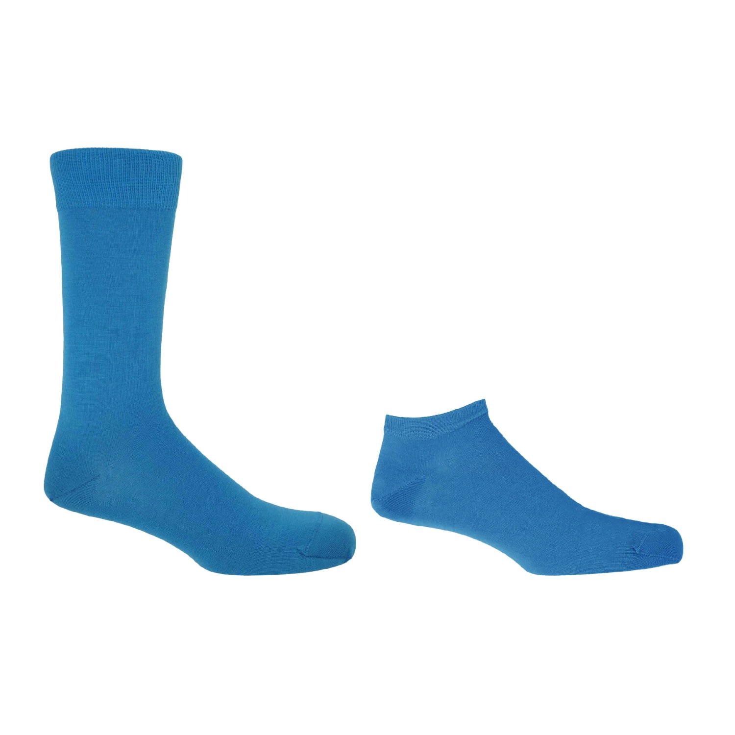 Peper Harow - Made In England Men's Classic Blue Luxury Crew & Trainer Men's Socks Bundle