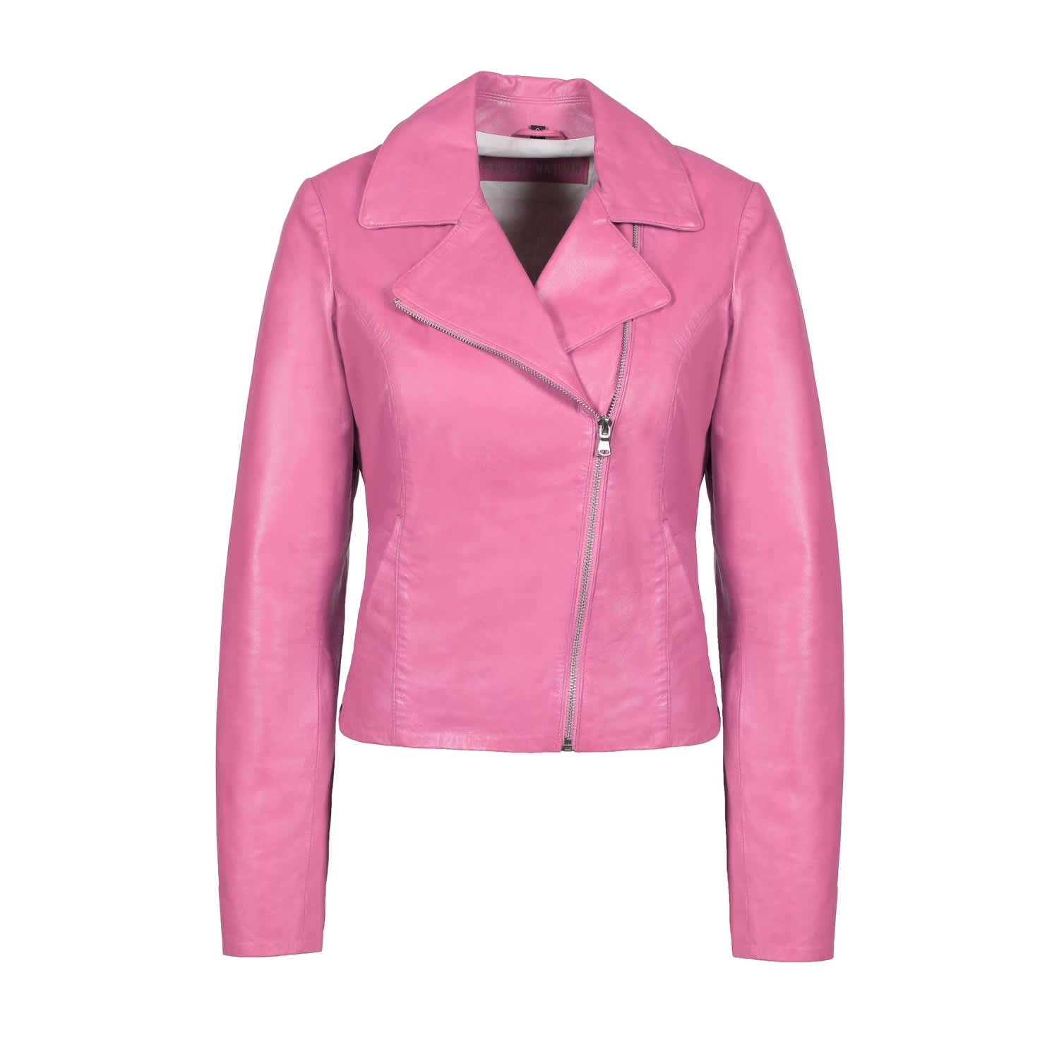 Freaky Nation Leather Biker Women Jacket - Pink