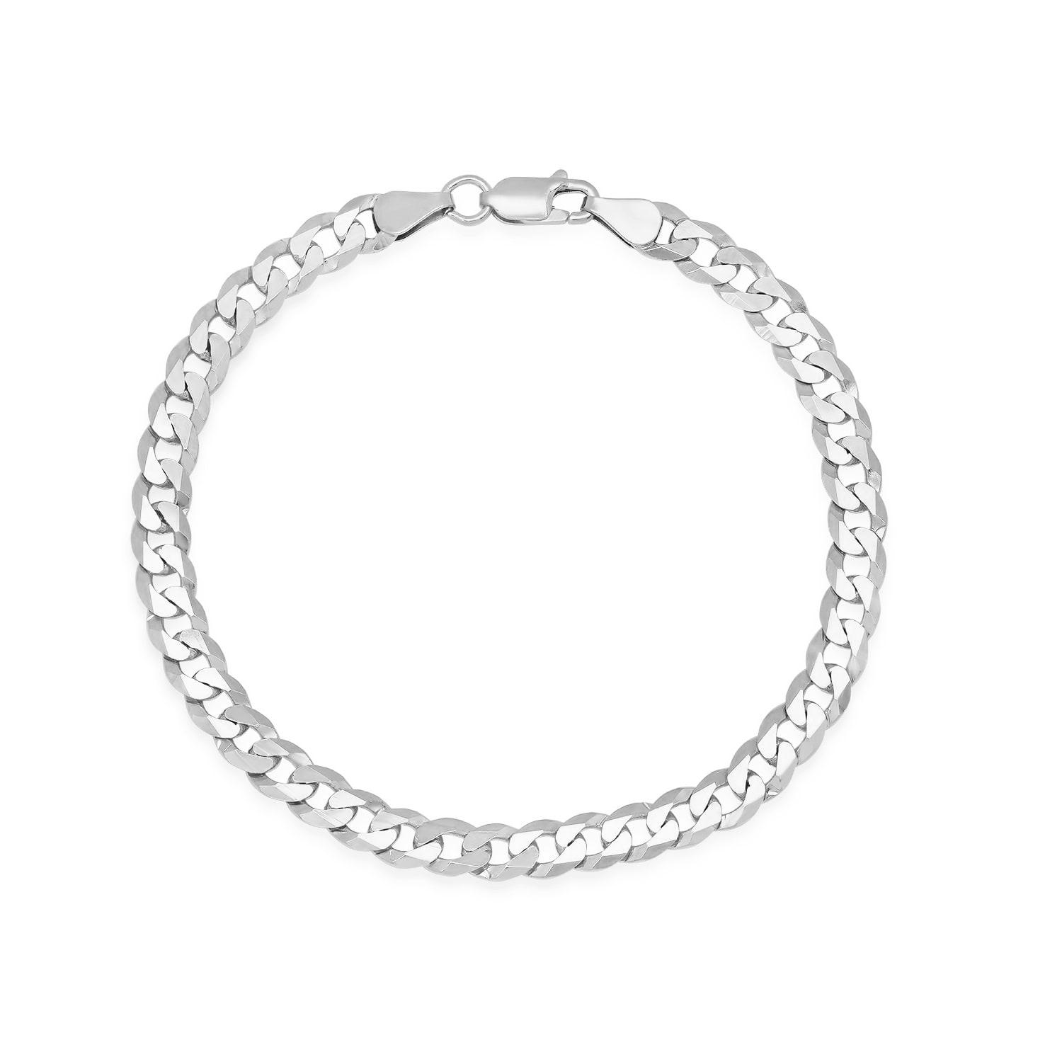 Kylie Harper Mens Thick 8.5" Italian Miami Cuban Curb Chain Bracelet In Sterling Silver