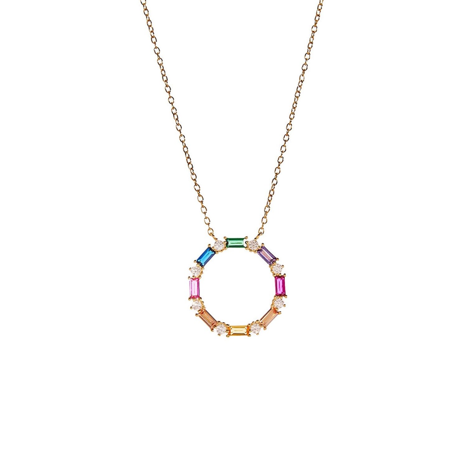 Onewildone Women's Gold Colours Of The Wild Rainbow Necklace In Gold