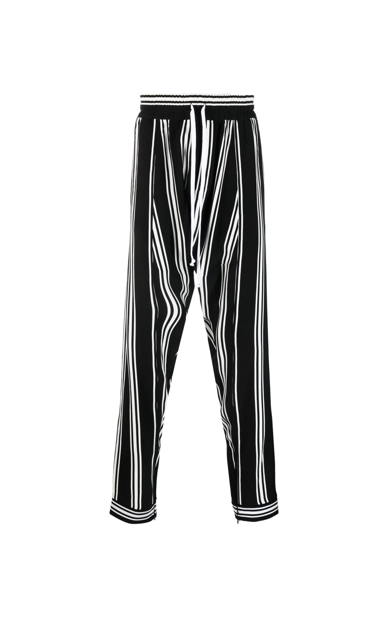 Tessitura Men's Black / White Low Stripes Trousers In Multi
