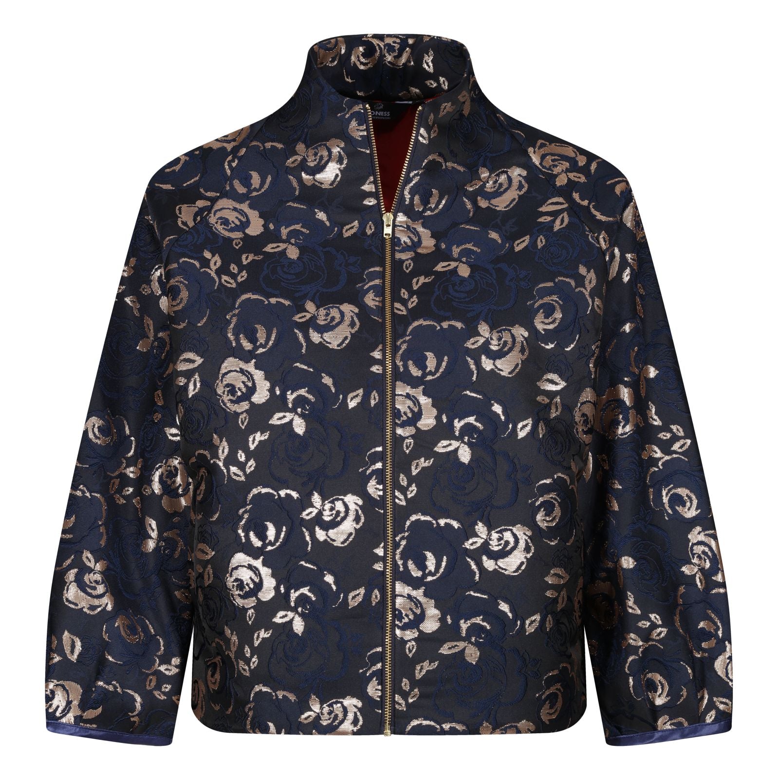 Lioness By Tf Women's Gold / Black / Blue Regal Azure  Blossom Jacket In Gold/black/blue