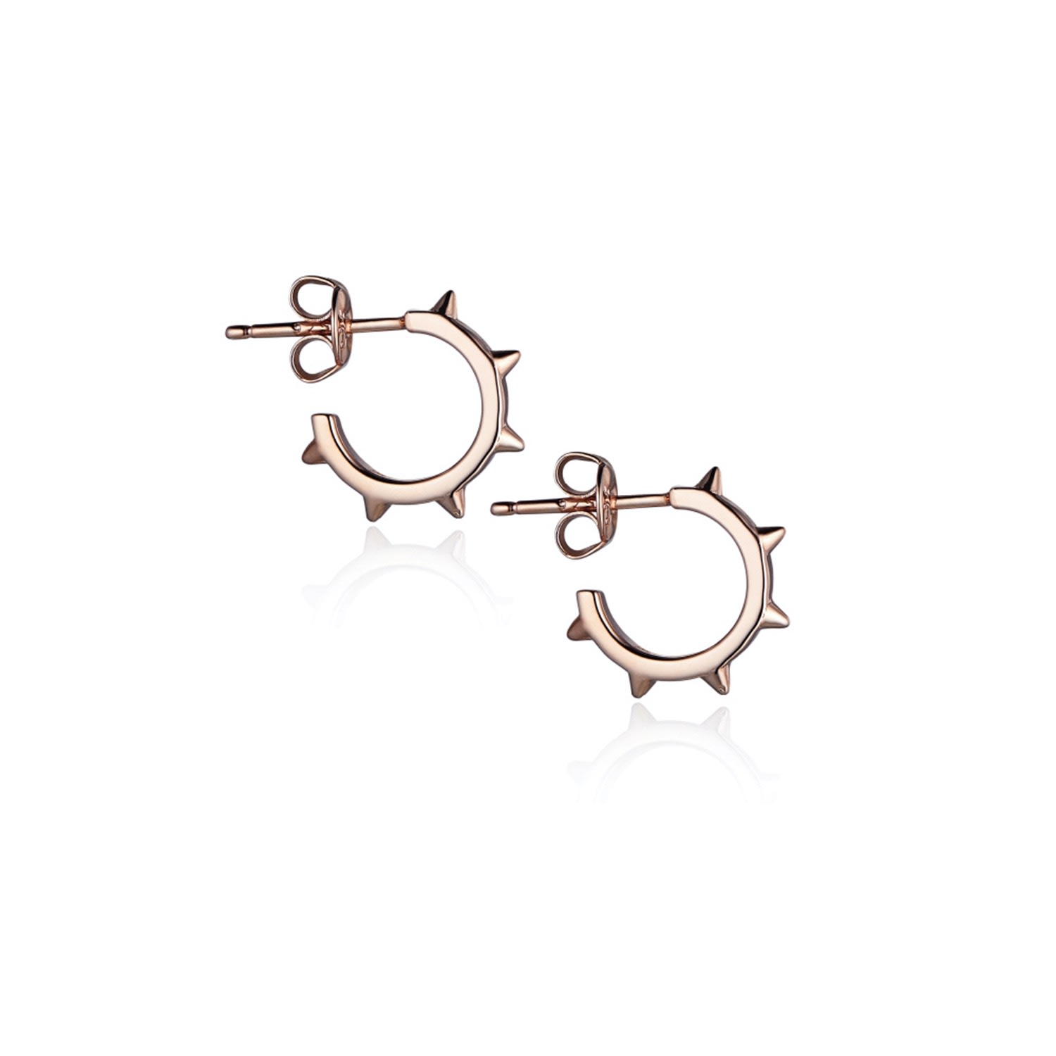 Women’s Rose Gold Vermeil Small Spike Hoop Earrings Steff Jewellery