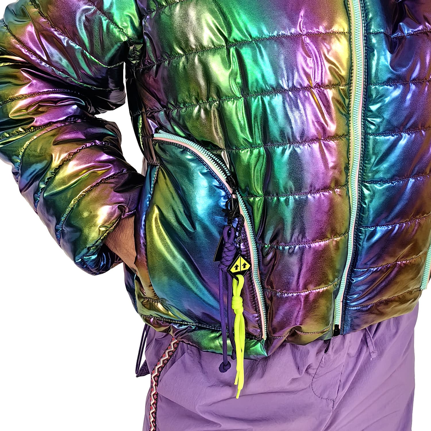 Metallic rainbow jacket discount