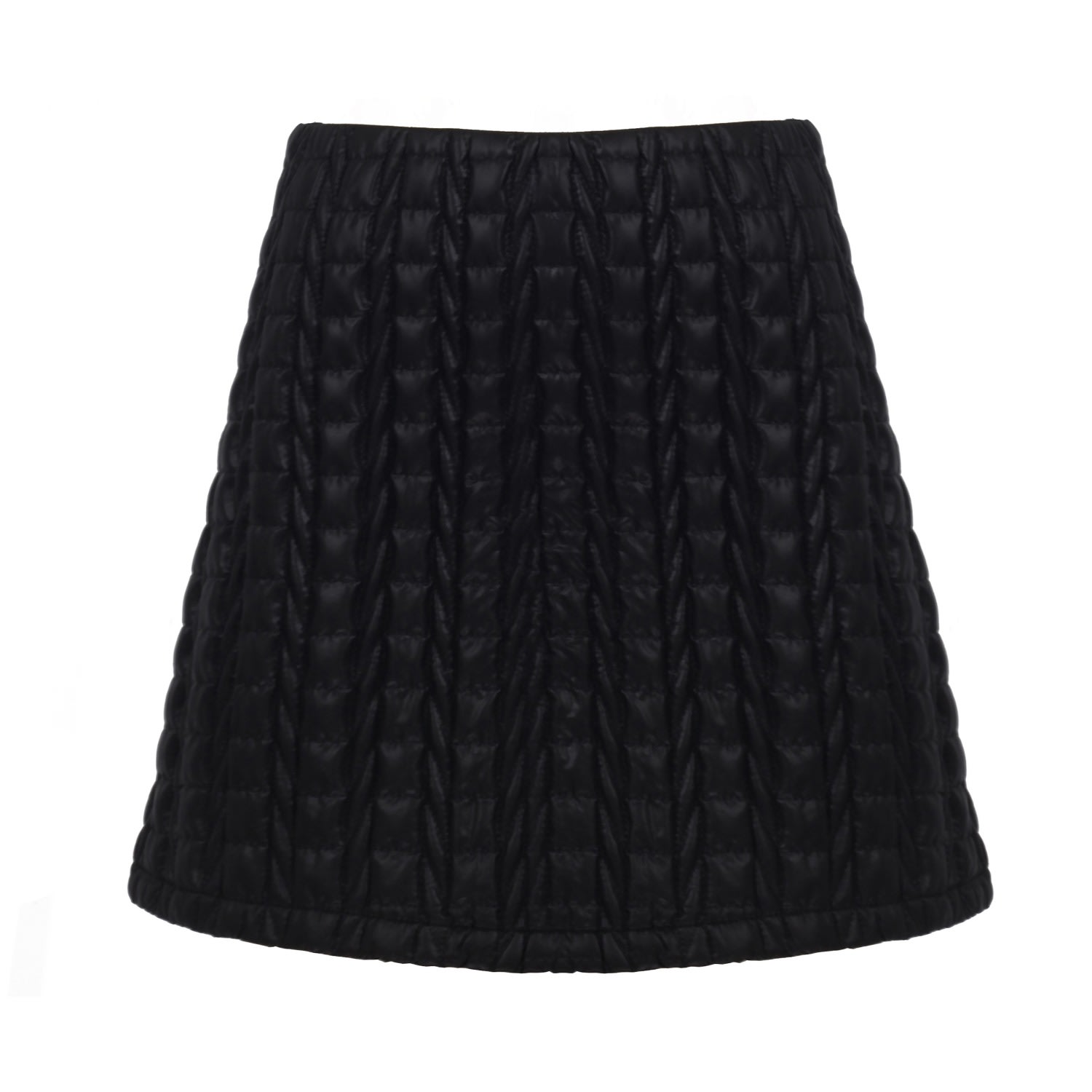 Mirimalist Women's Black Puff Mini Skirt In Black