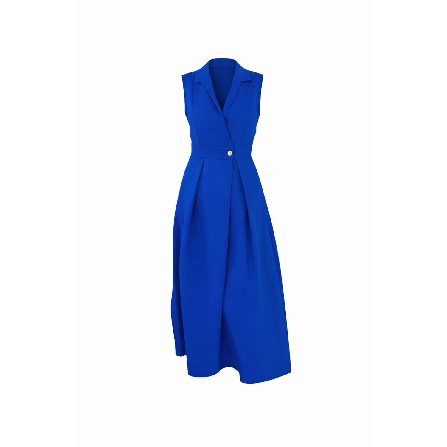 Hazel Tailored Sleeveless Midi Dress Cobalt | Girl In Mind | Wolf & Badger