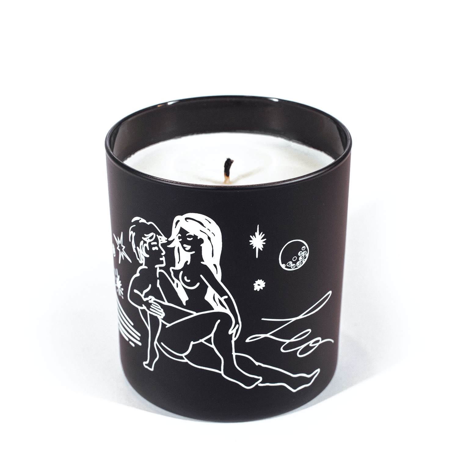 Leo Zodiac Horoscope Massage Candle One Size Black Cake