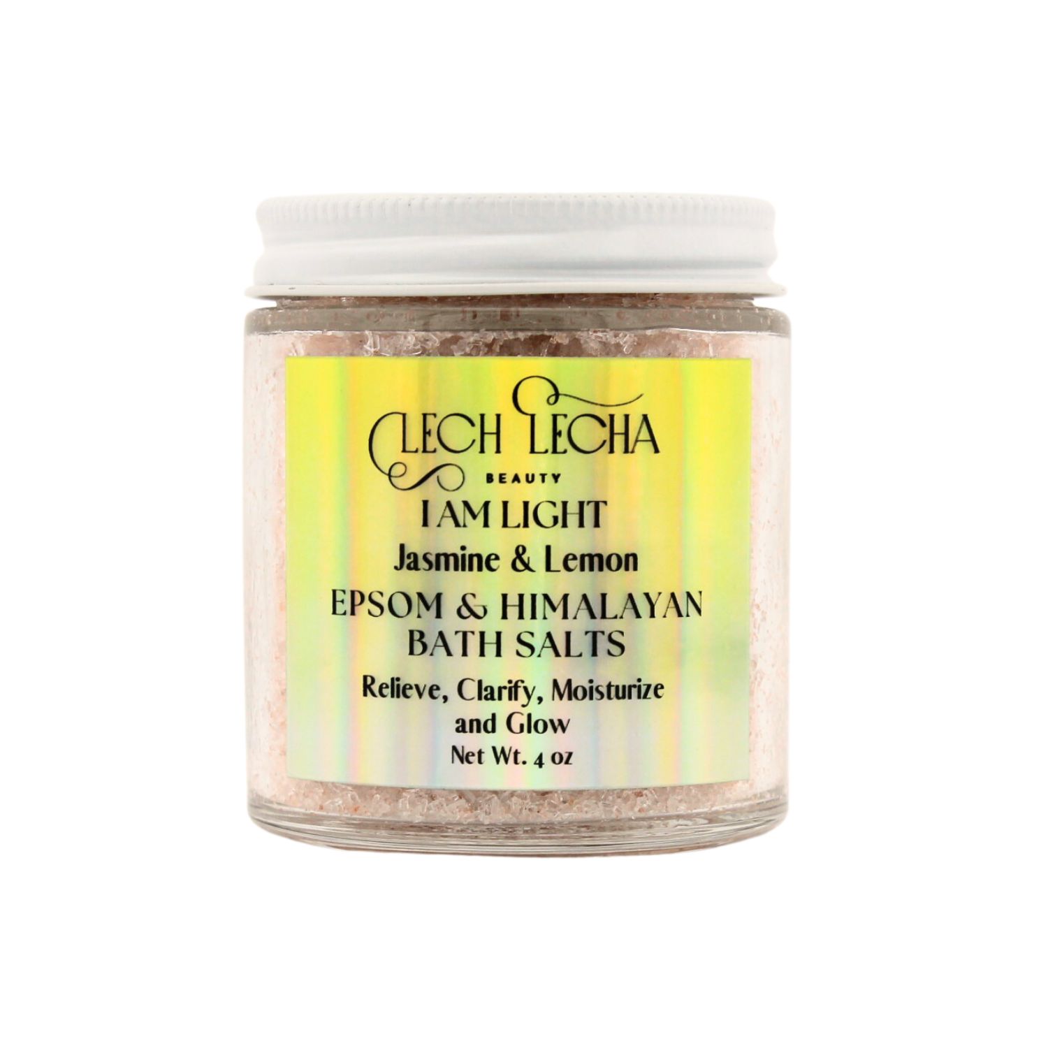 Neutrals / White I Am Light Jasmine & Lemon Epsom & Himalayan Bath Salts Small Lech Lecha Beauty