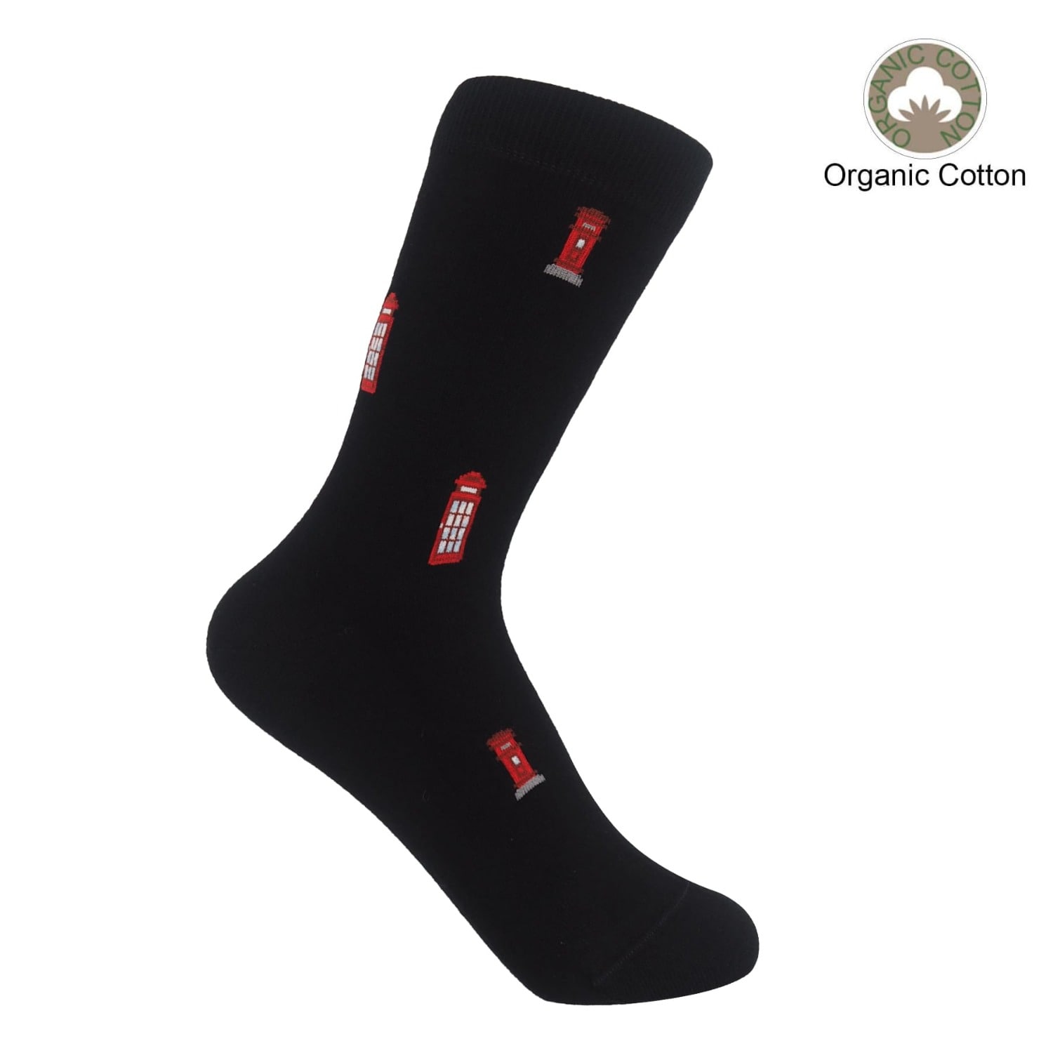 Peper Harow - Made In England Post Box Women's Socks – Black In Black