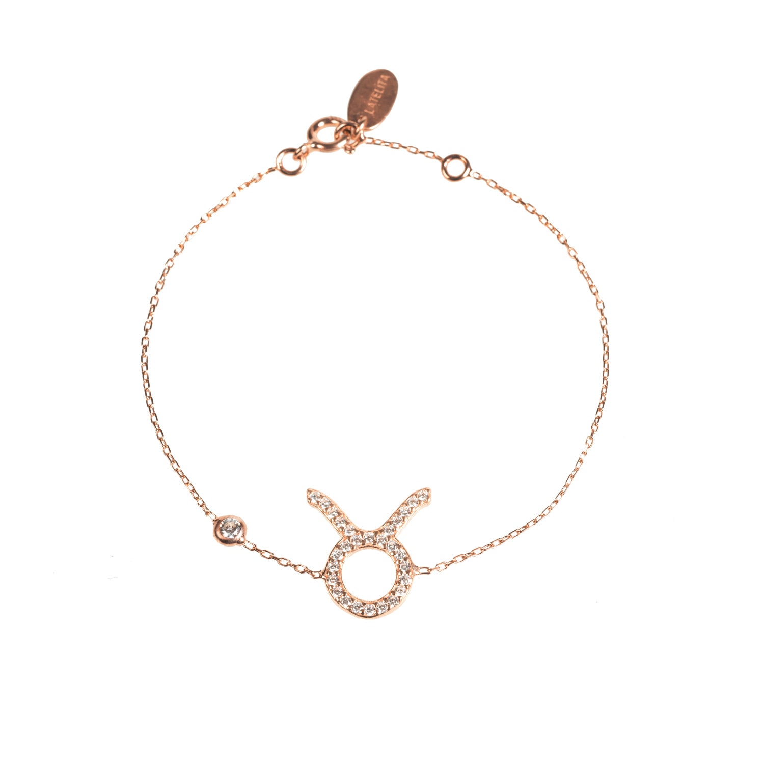 Women’s Zodiac Horoscope Star Sign Bracelet Taurus Rose Gold Latelita