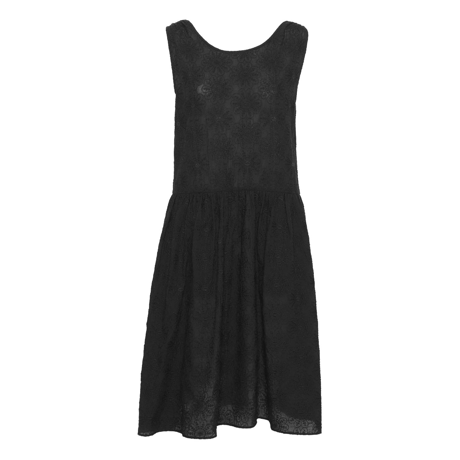 Women's The Grobund Vilma Dress - The Reversible One In Black With Floral Embroidery | L
