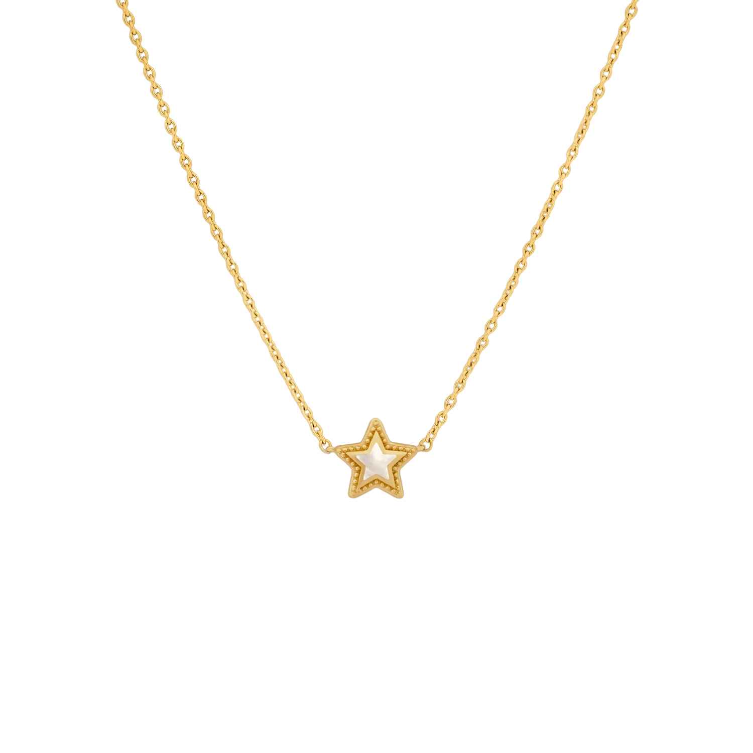 Karma And Luck Women's Gold / White Inner Strength Rainbow Moonstone & Pearl Star Gold Necklace In Multi