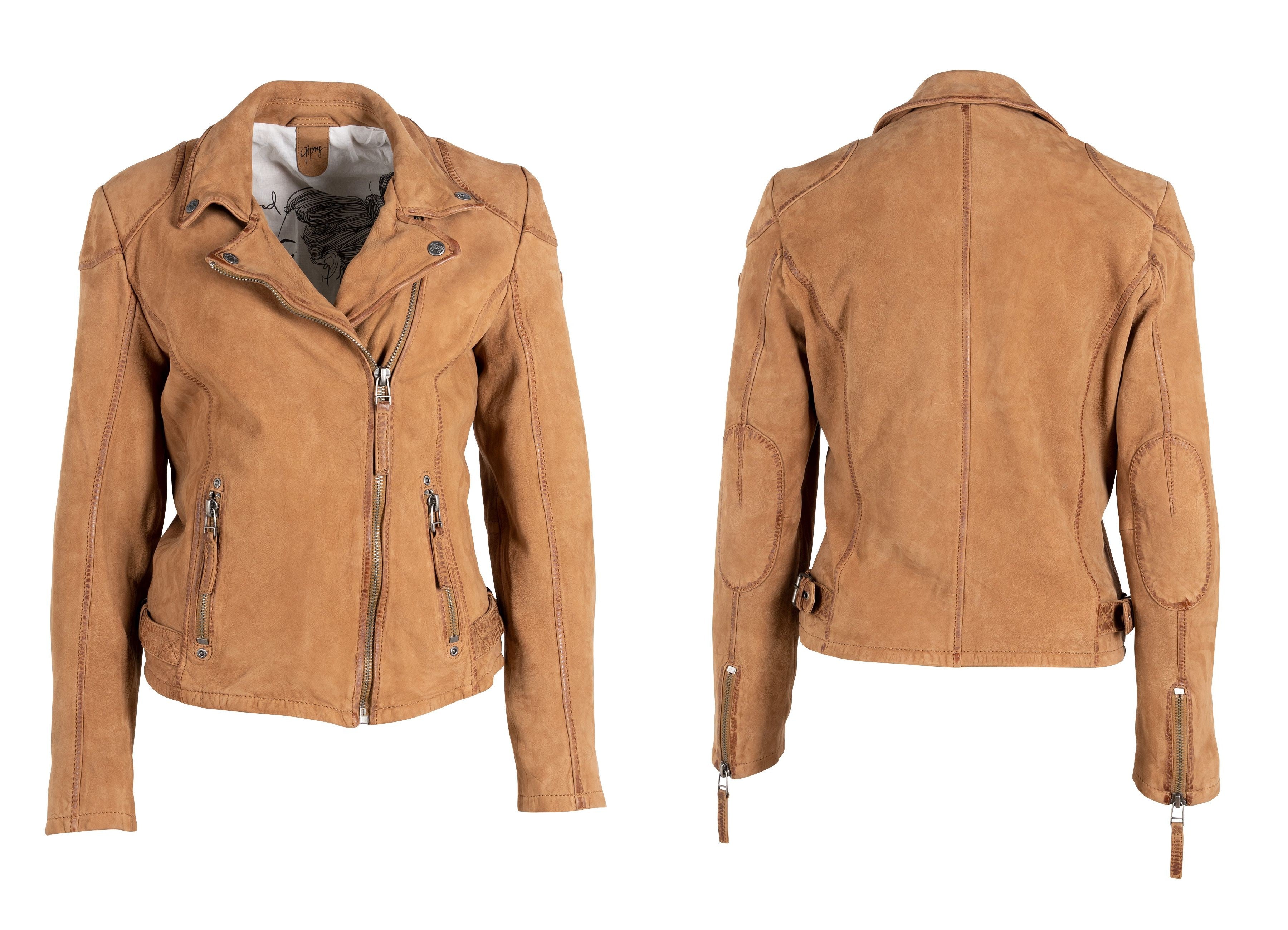 Mauritius Women's Brown Karyn Rf Leather Jacket, Cognac In Brown