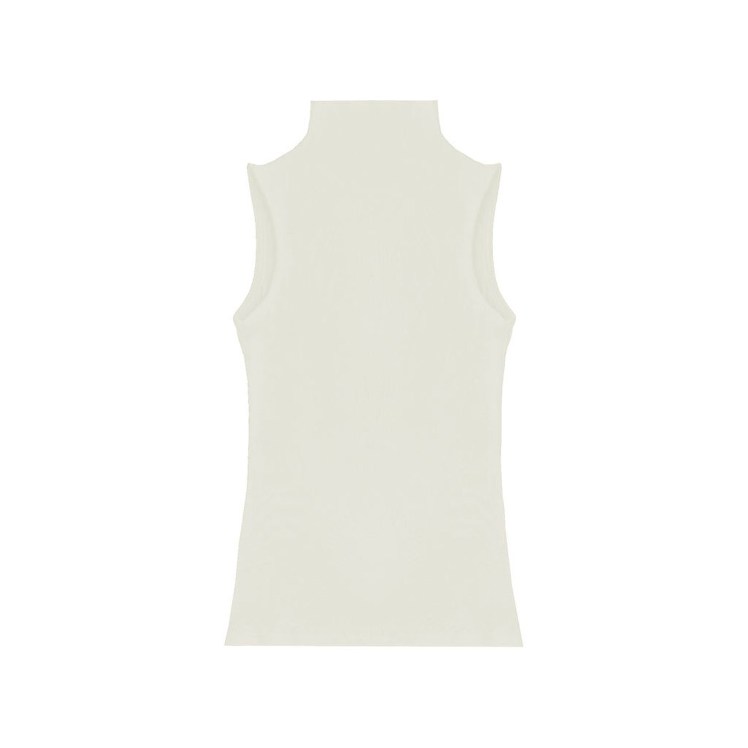 Rave On Trend Women's Neutrals Sleeveles Turtleneck In Cream In White