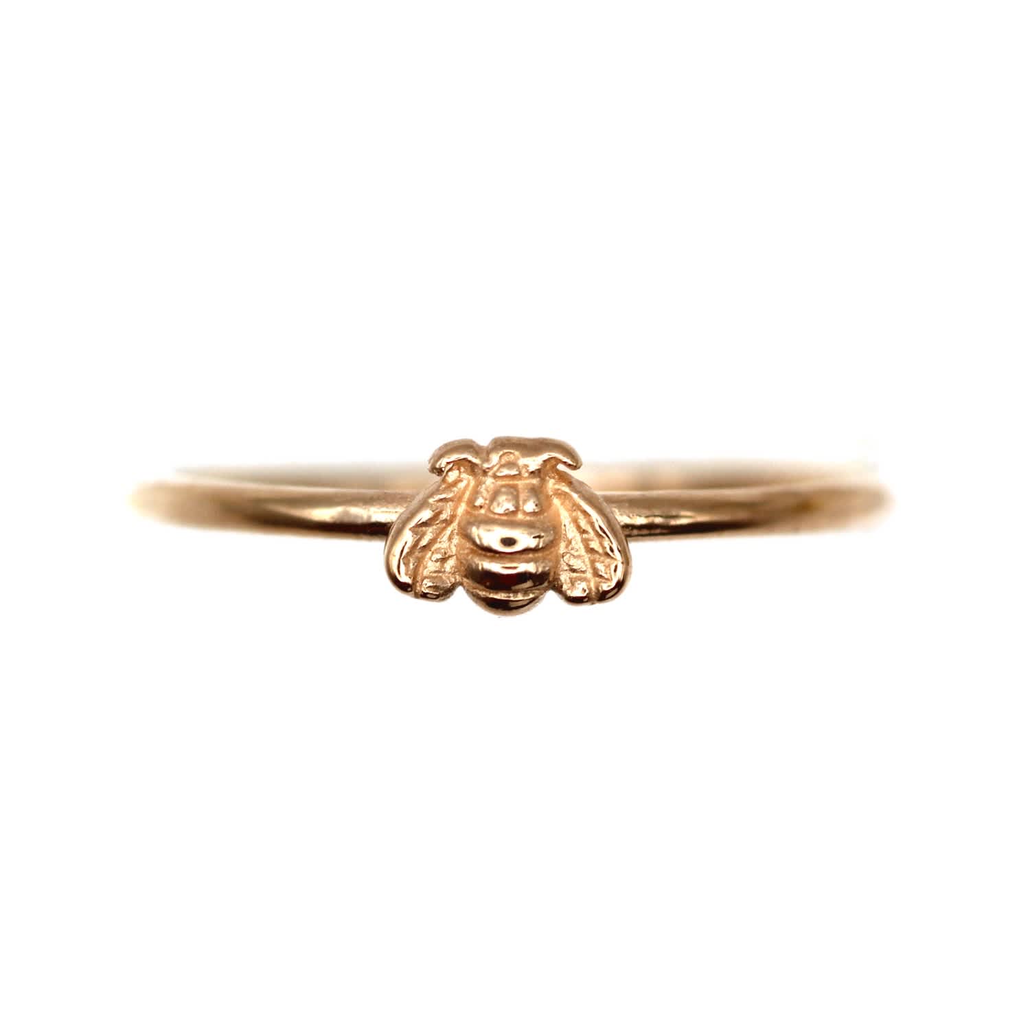 Bee My Honey Bee Yellow Solid Gold Ring VicStoneNYC Fine Jewelry Wolf Badger