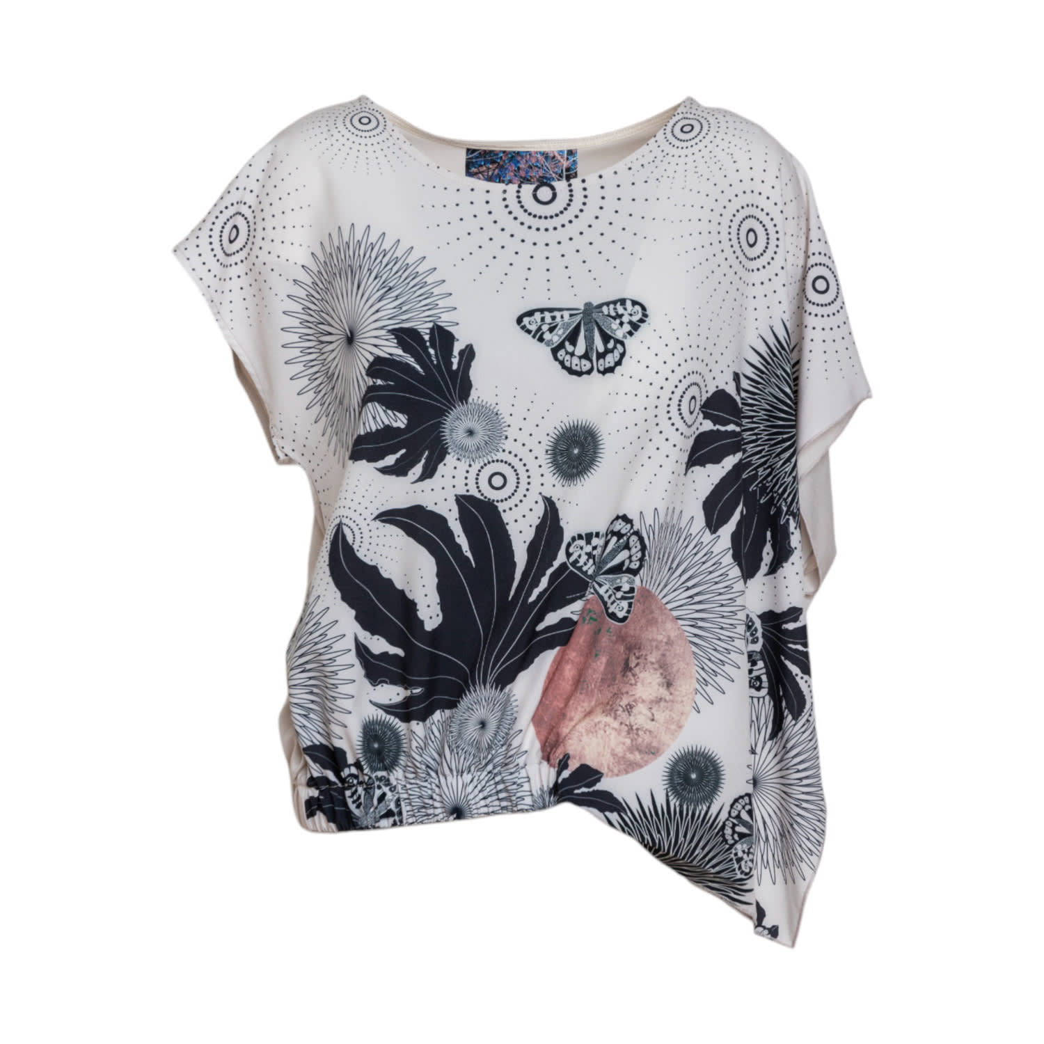 Artista Women's Neutrals / Black Epic Asymmetric Top In Black