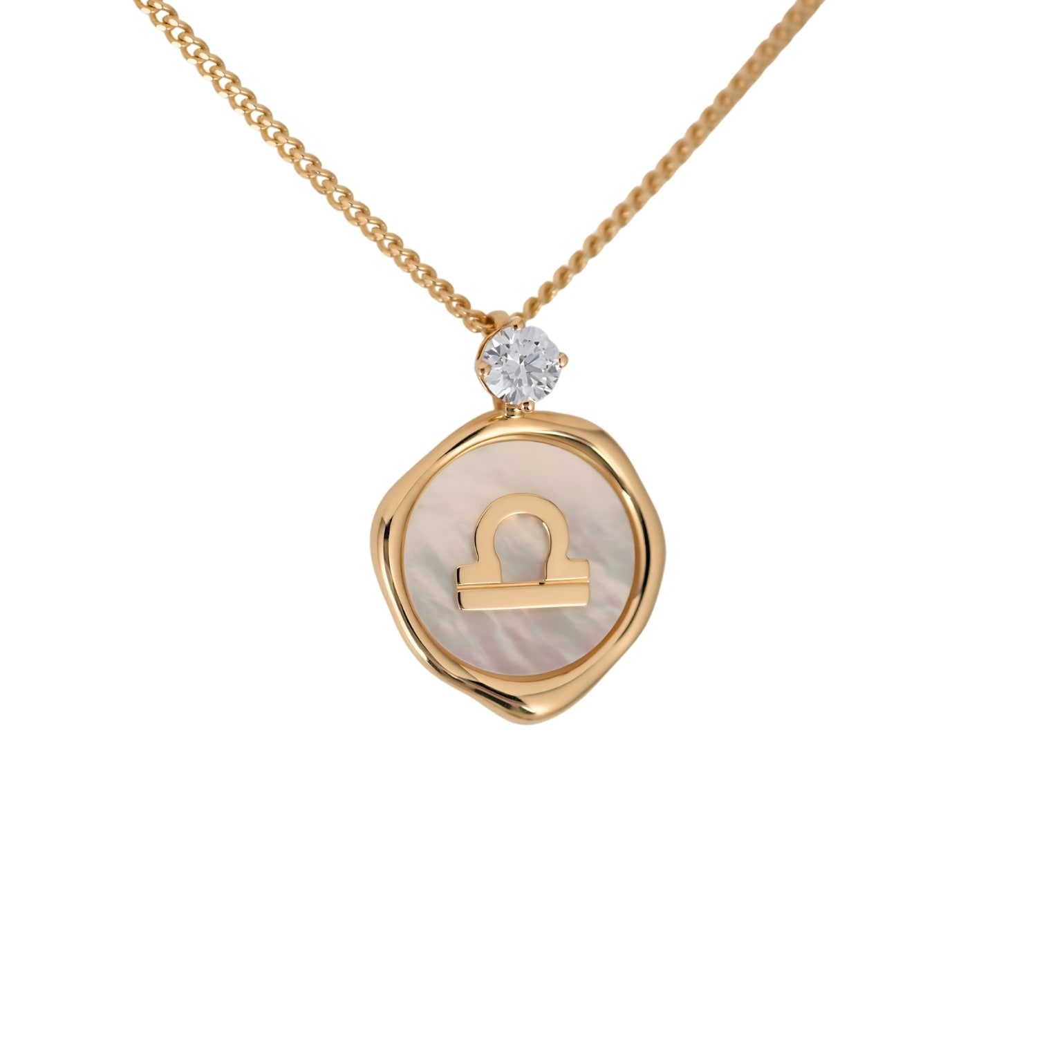 Hinch & Liu Women's Libra Zodiac Pendant - Lab Grown Diamond Pendant In Gold Vermeil In Gold