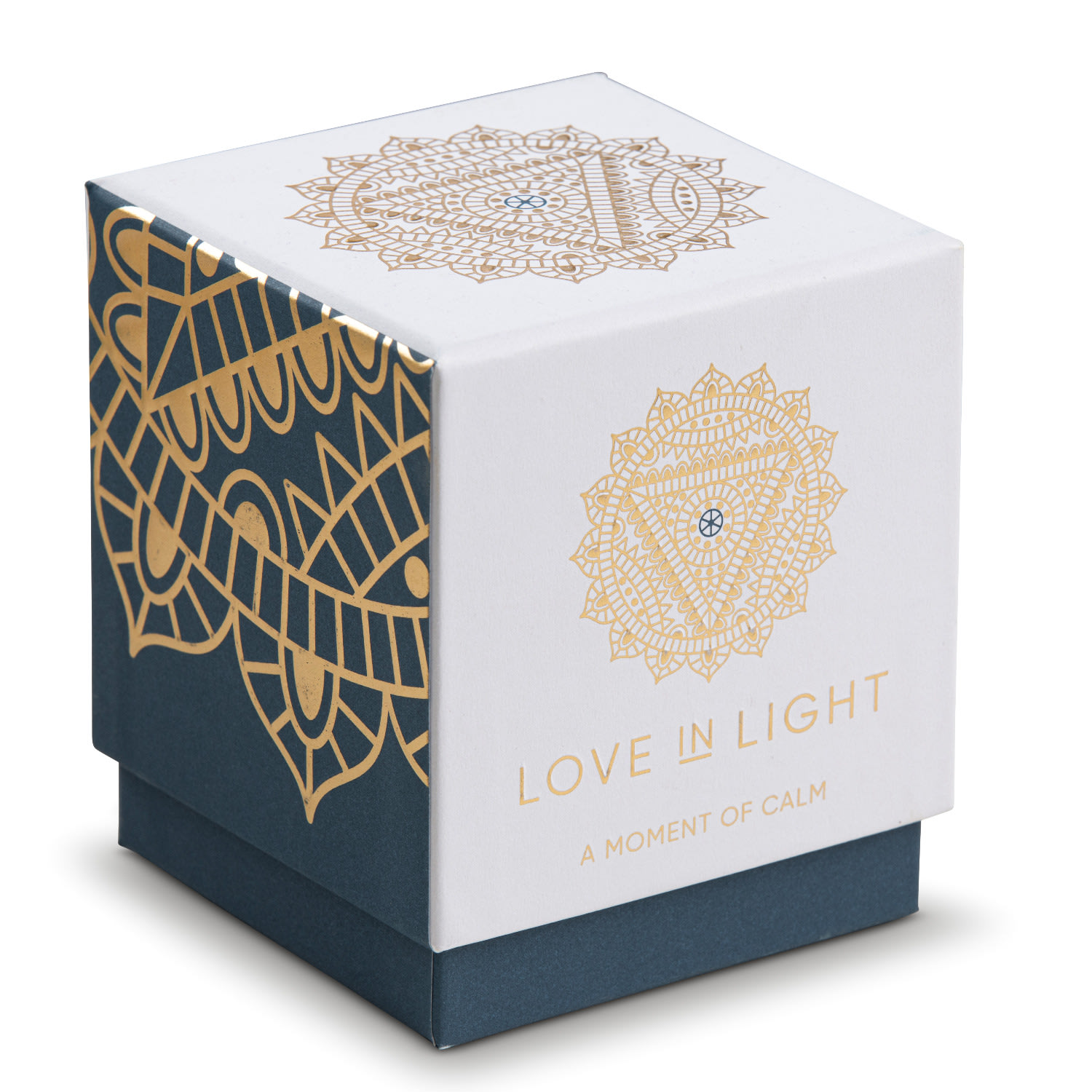 Love In Light Blue Throat Chakra Candle  -  Sage, Lemongrass, Chamomile. In Multi