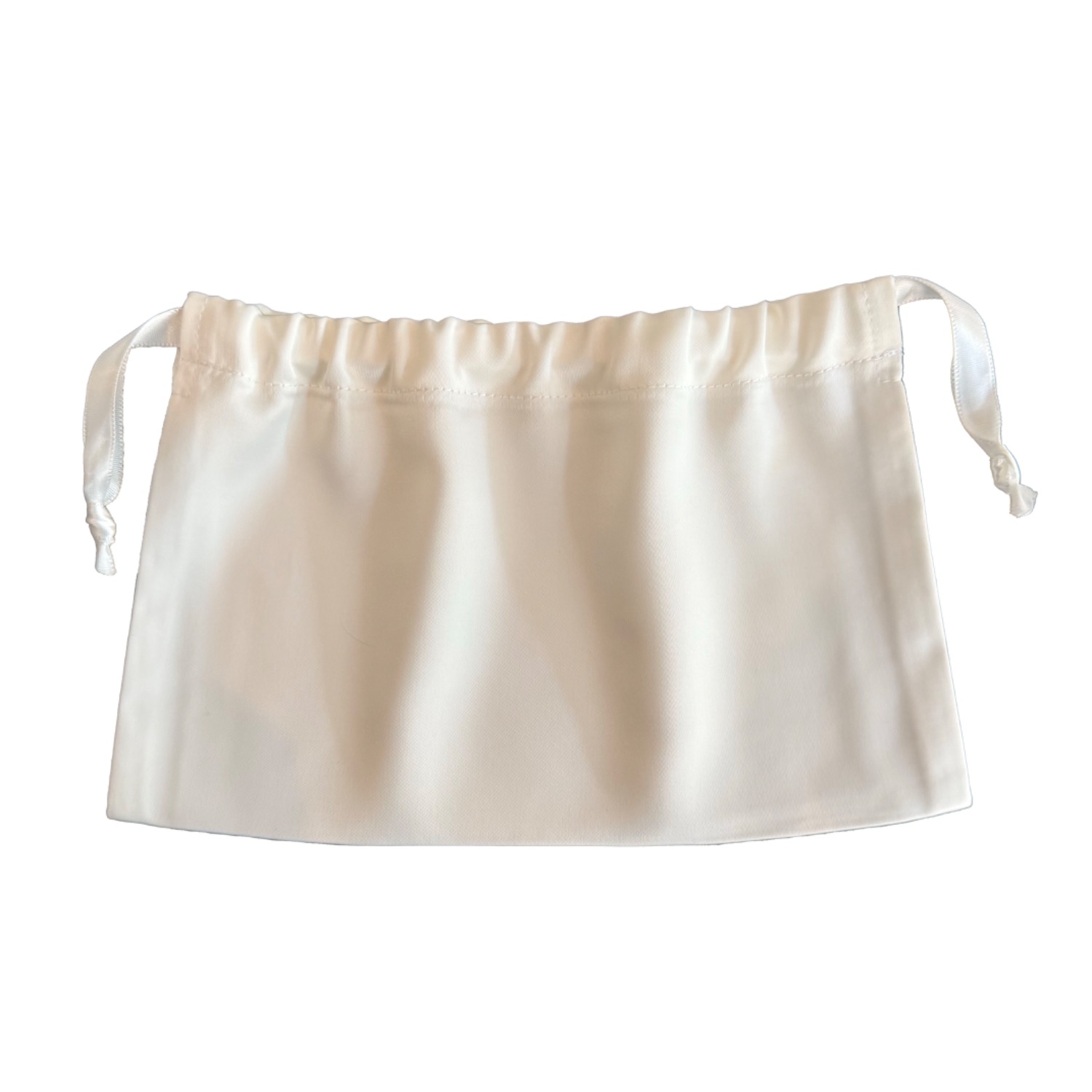 Bead Cult London Women's White Soft Satin Pouch In White