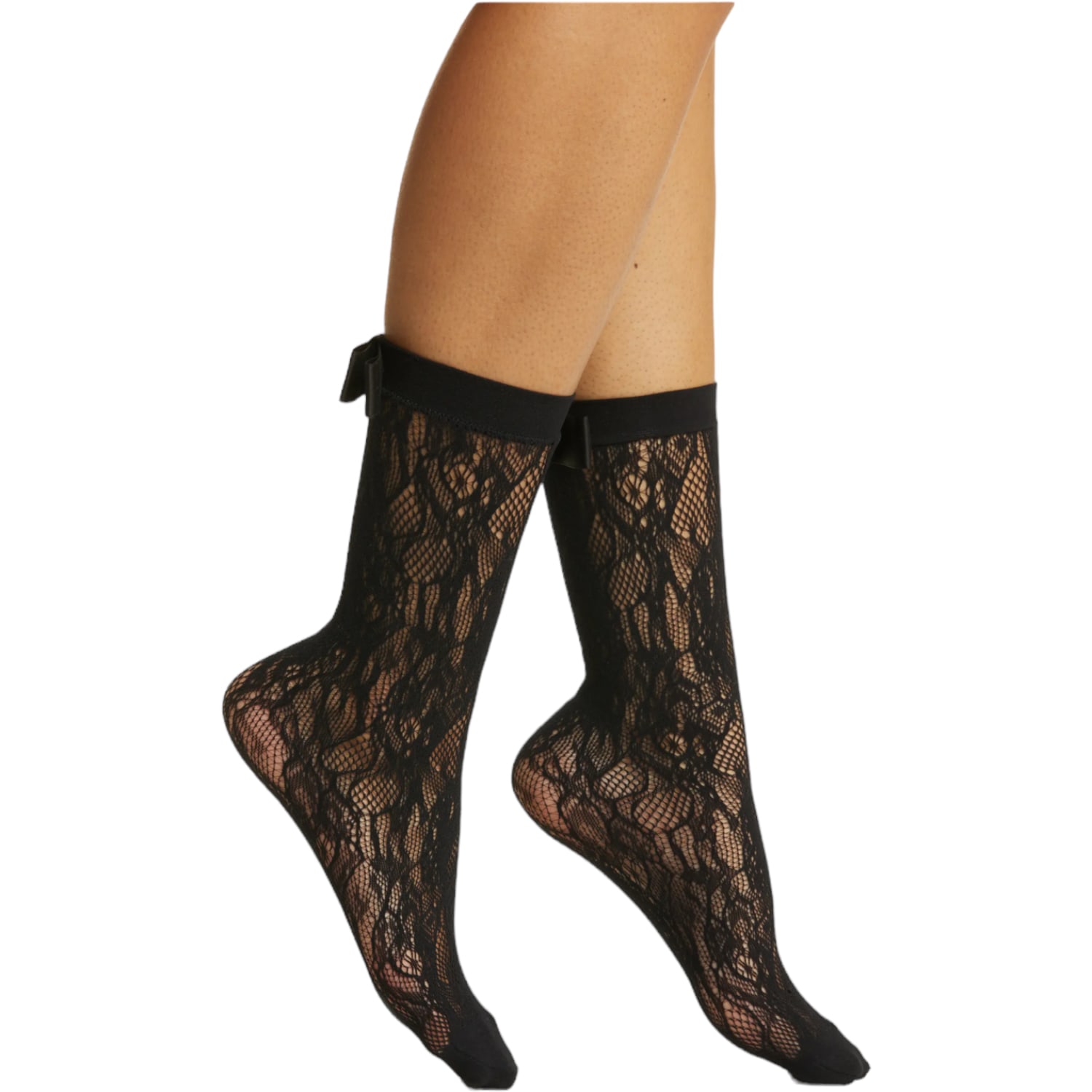 High Heel Jungle By Kathryn Eisman Women's Coco Lace Sock - Black In Black