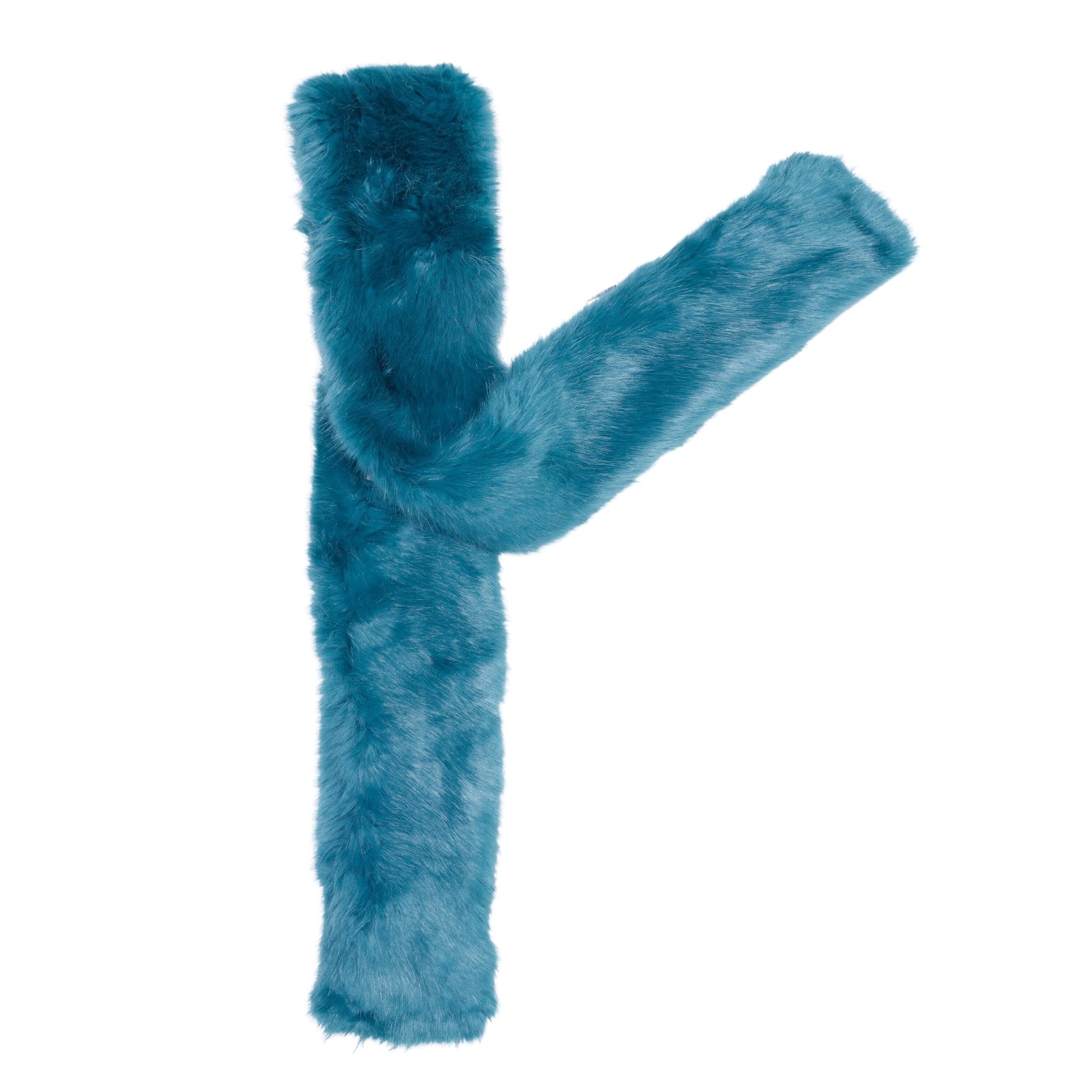 Vaseghia Women's Green / Blue Aqua Mirage Vegan Faux Fur Scarf In Multi