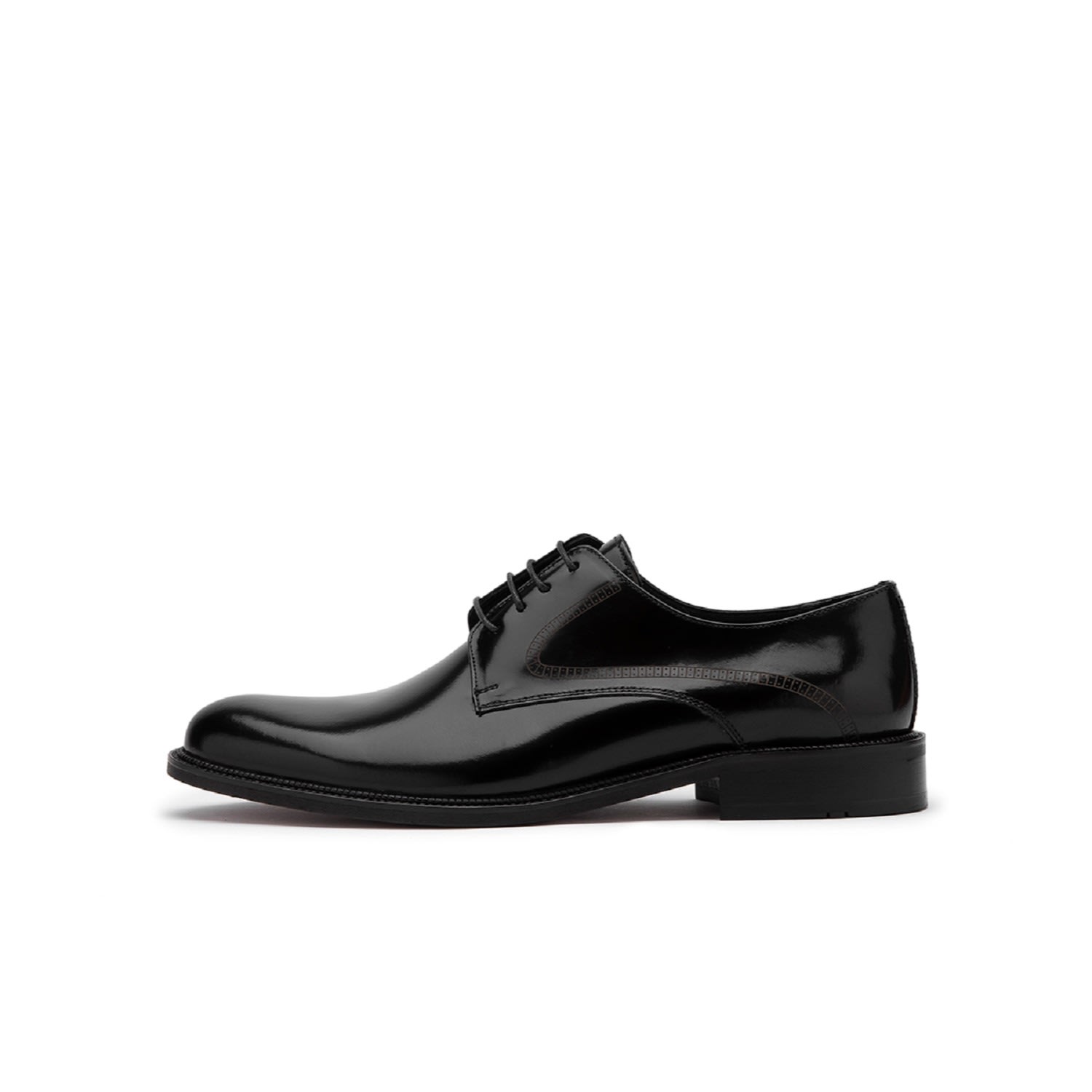 Ove Black Florentic Leather Men’s Derby Shoe 9 Uk Ilvi