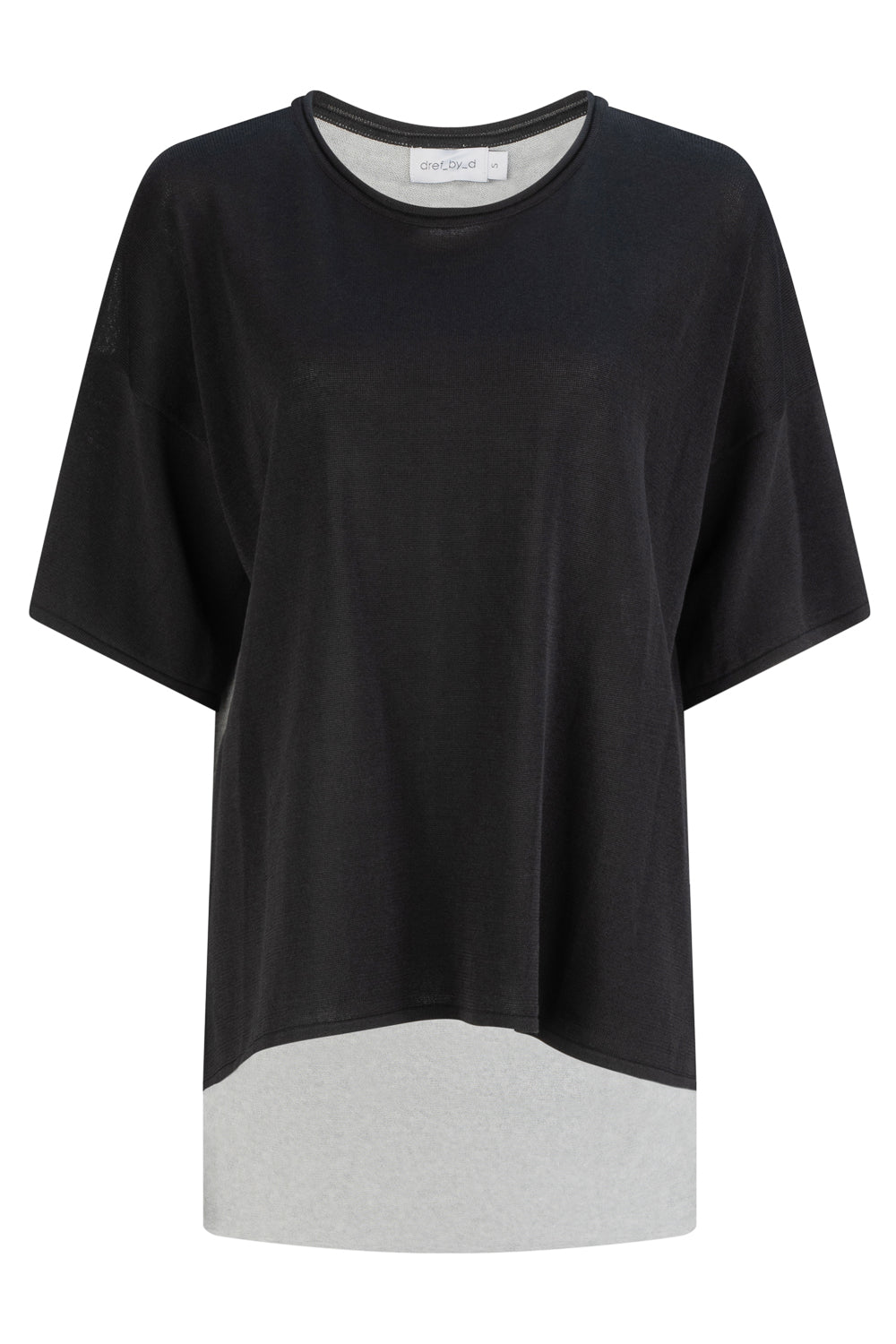 Women’s Adra Tee - Black / Grey Marle Medium Dref by D