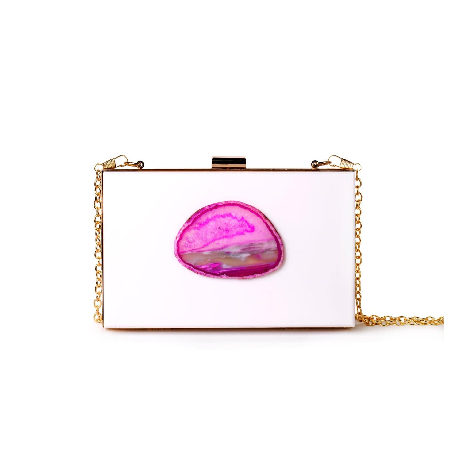 pink evening clutch