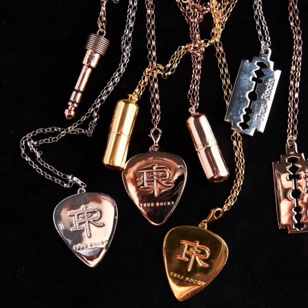 True Rocks 18 Carat Gold Plated Drumstick Pendant Signed & Designed By John Brad Bradbury In Brad