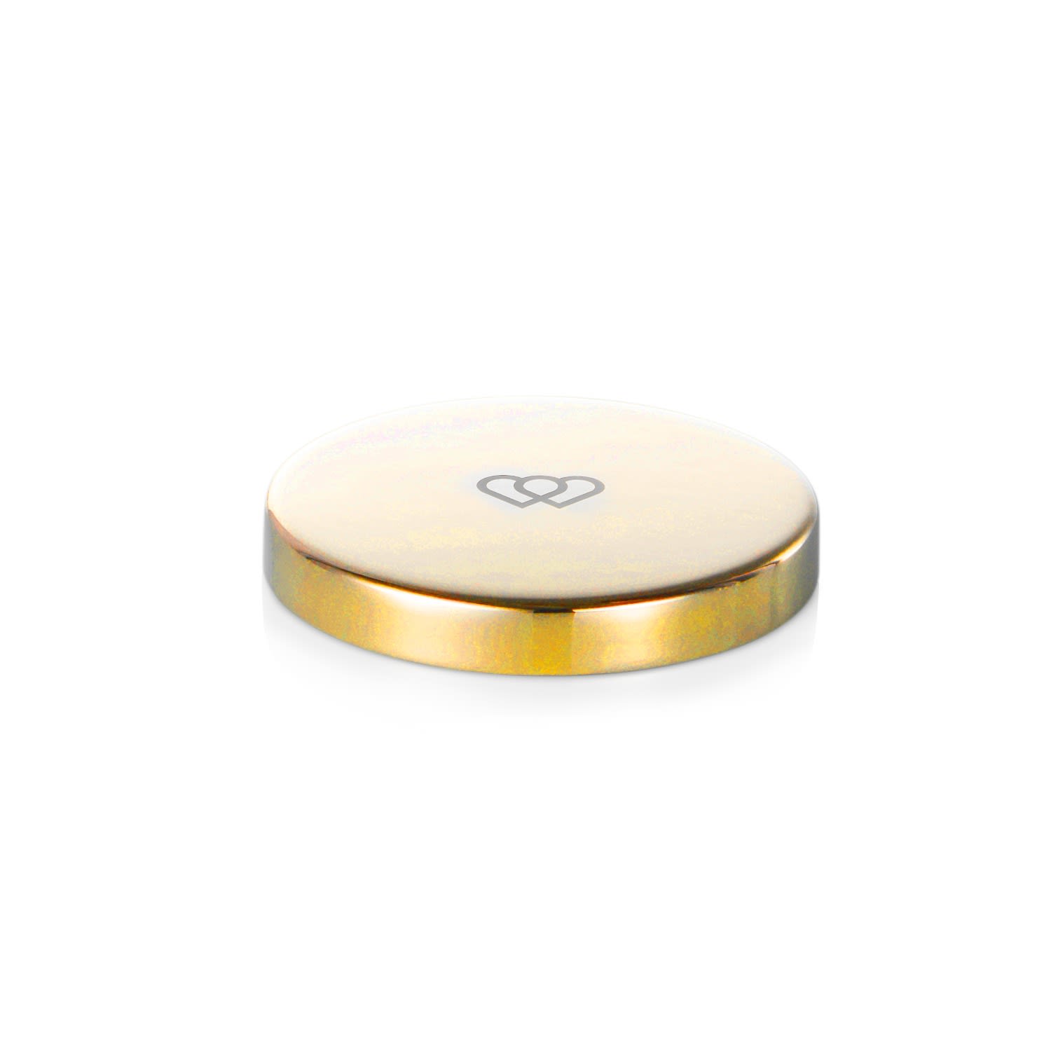 The Universal Soul Company Luxury Engraved Gold Tone Single Wick Candle Lid In Gold
