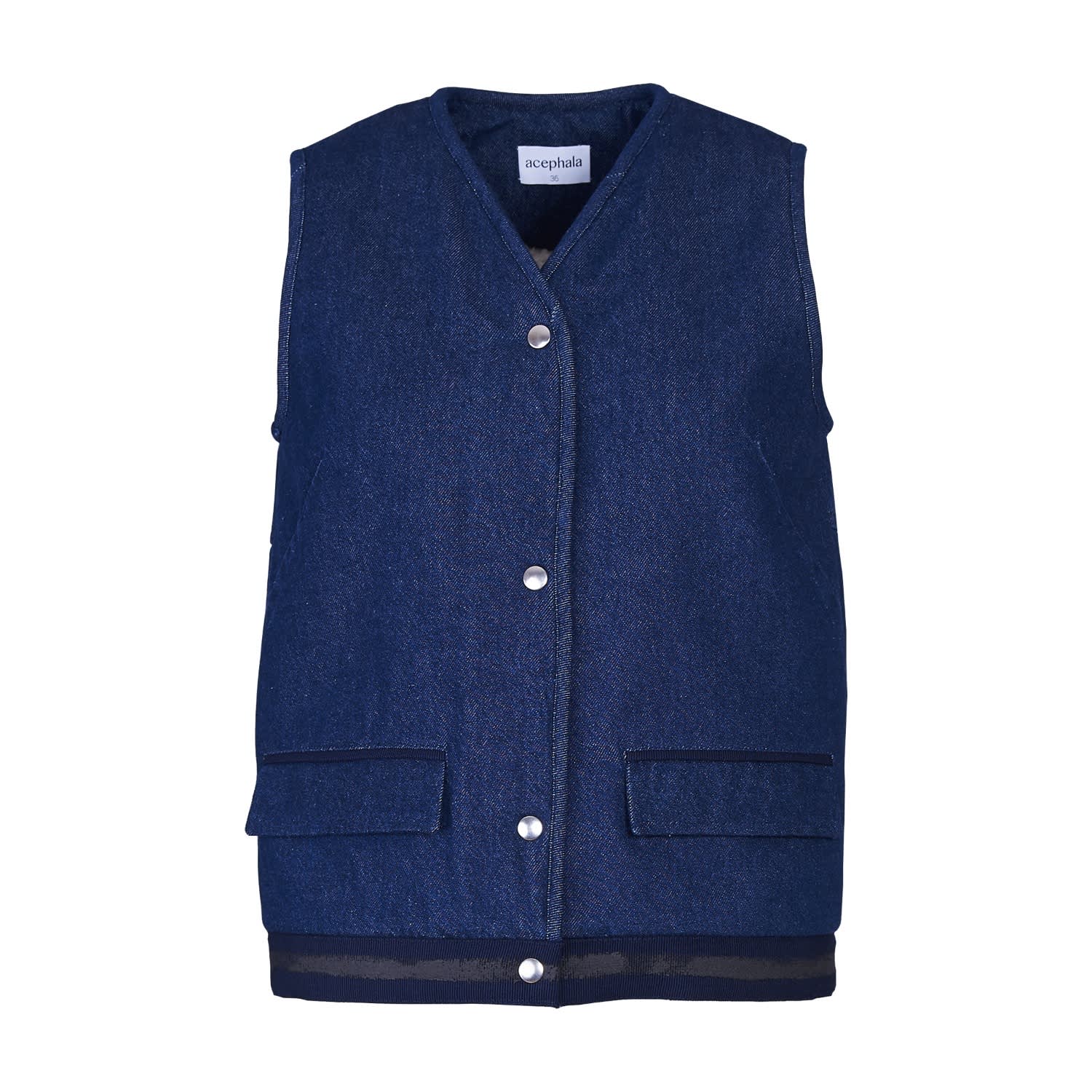 sleeveless denim jacket