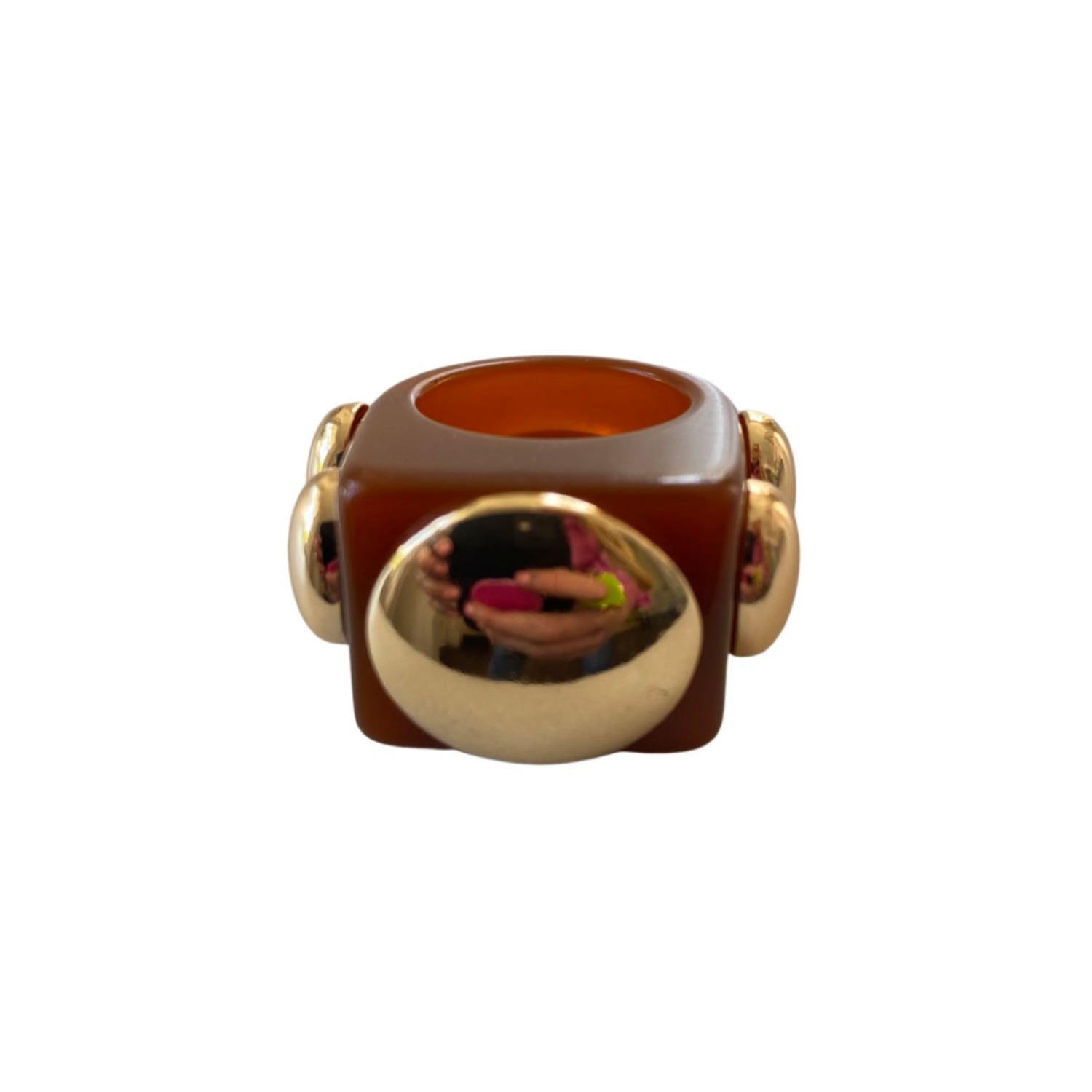 Smith & Co. Jewel Design Women's Classic Queen Ring - Brown