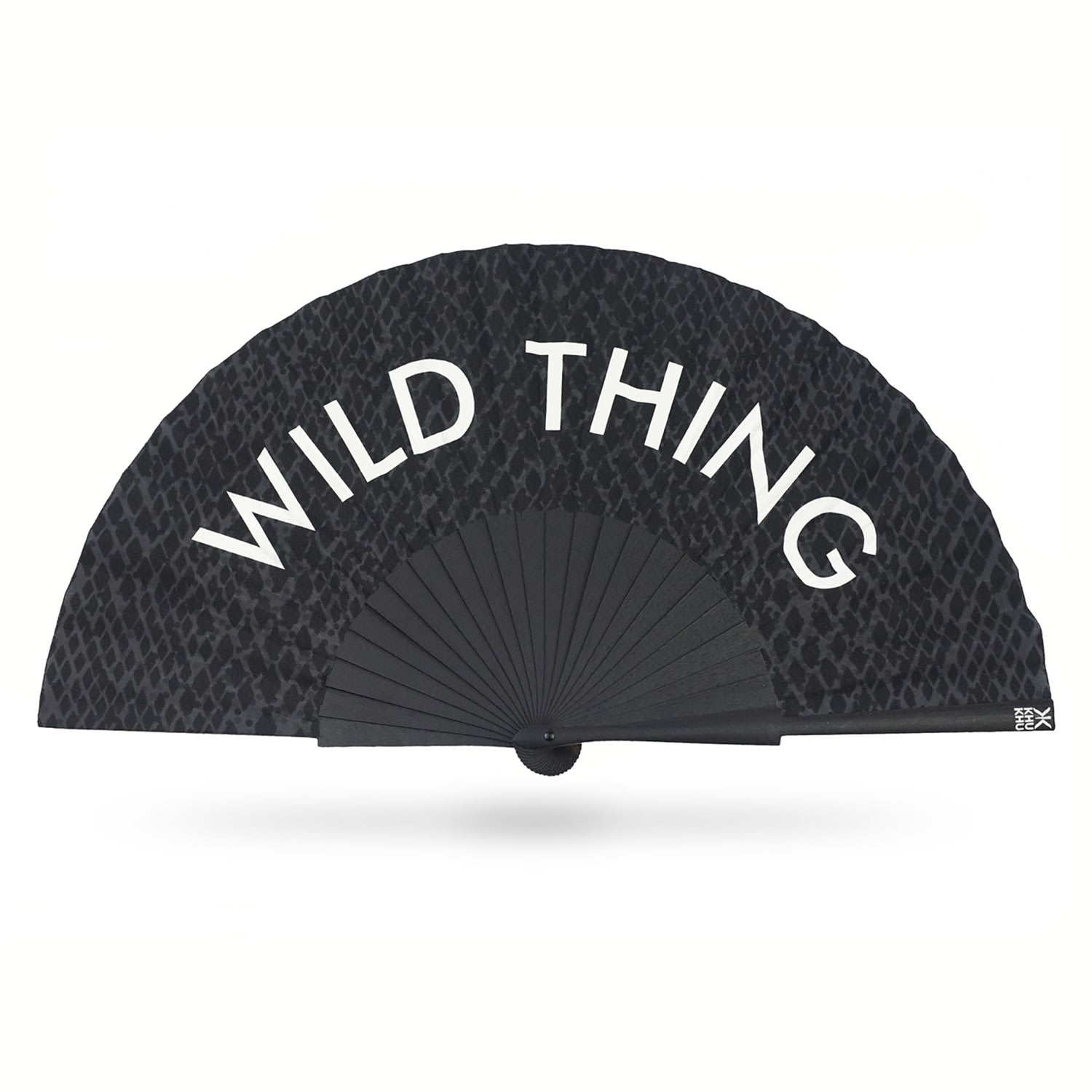 Khu Khu  White / Black Wild Thing Hand Fan In Multi