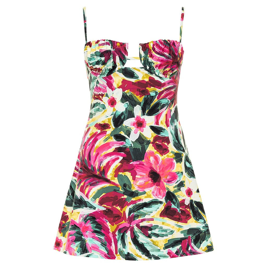 Montce Women's Isla Floral Petal Short Slip Dress