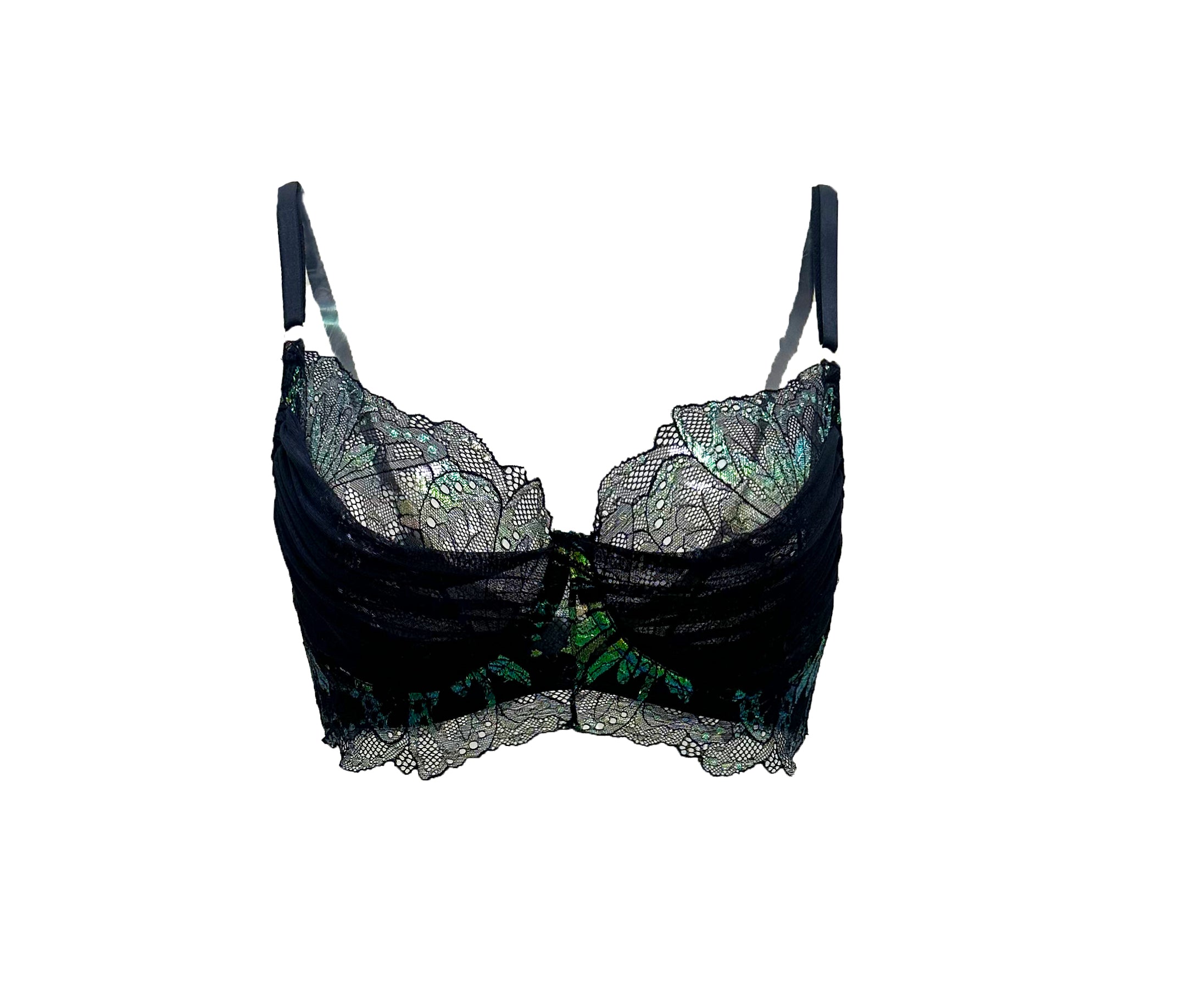 Carol Coelho Women's Black Psyche Underwire Draped Bra In Black
