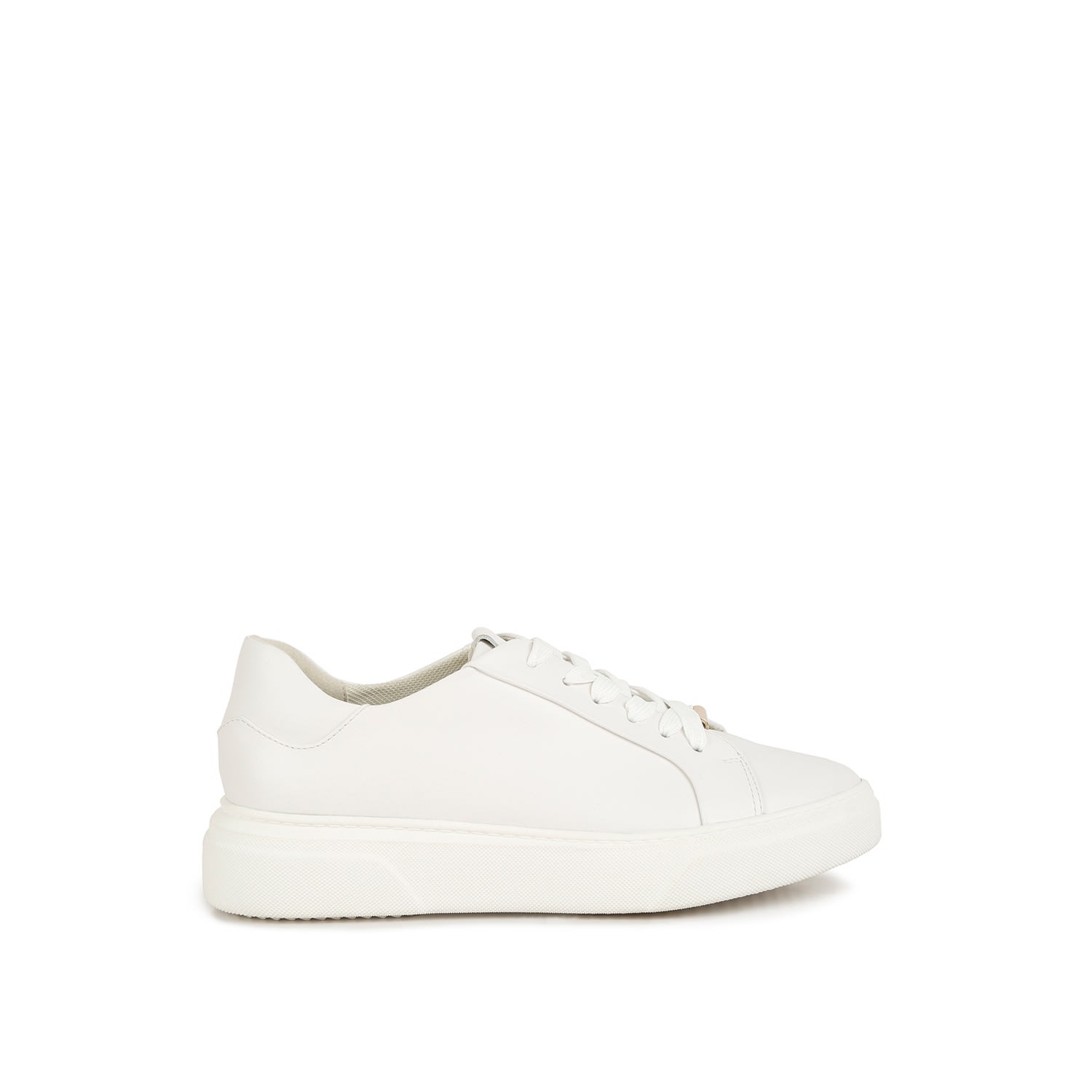 Rag & Co Women's Schick  Lace Up Leather Sneakers - White