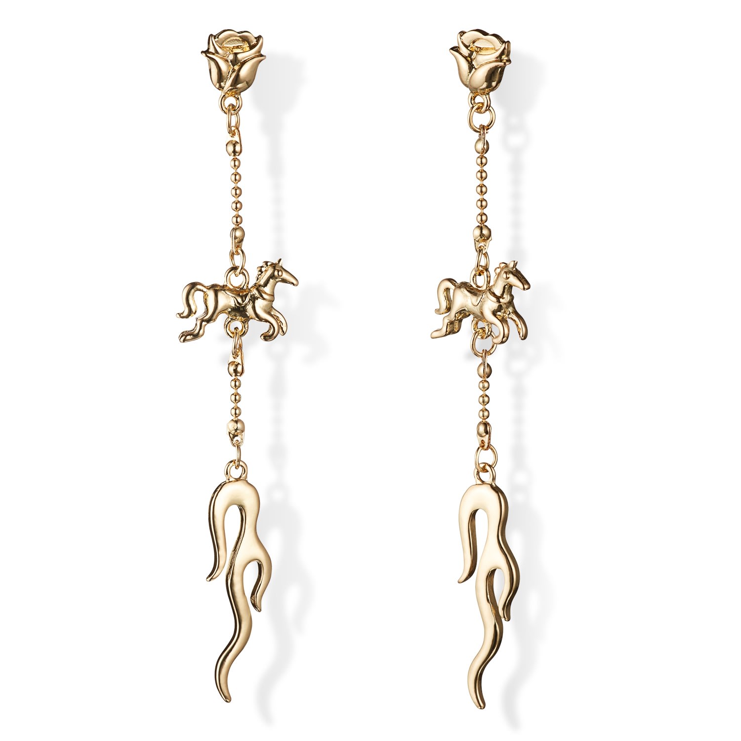 Women’s Gold Horse Earrings Milk Tooth Ldn