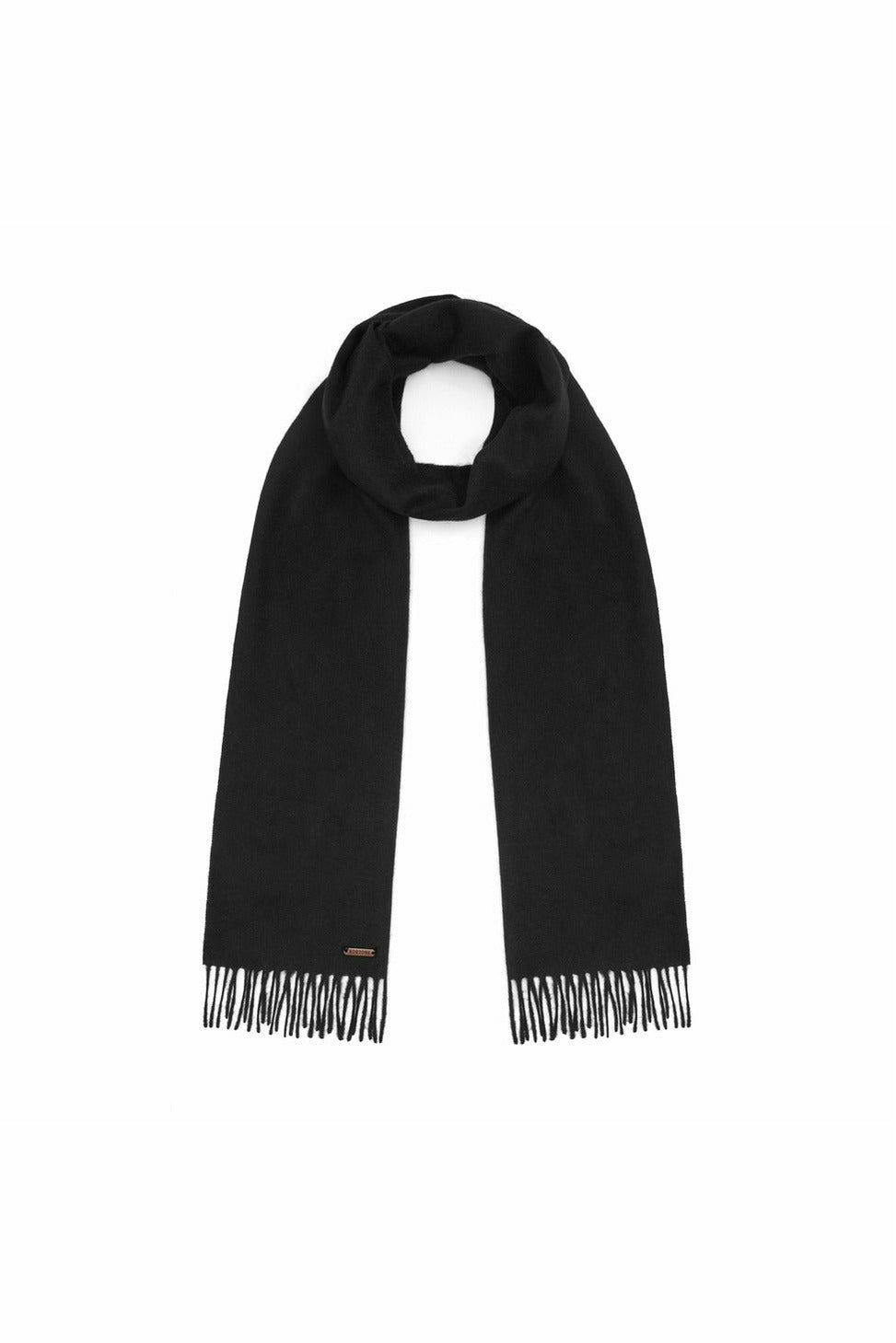 Women’s The Lindo Lambswool Scarf - Black One Size Hortons England