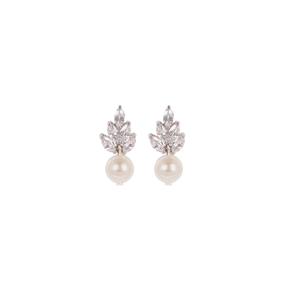 Stephanie Browne Australia Women's White / Silver Bocheron Pearl Earrings In Multi
