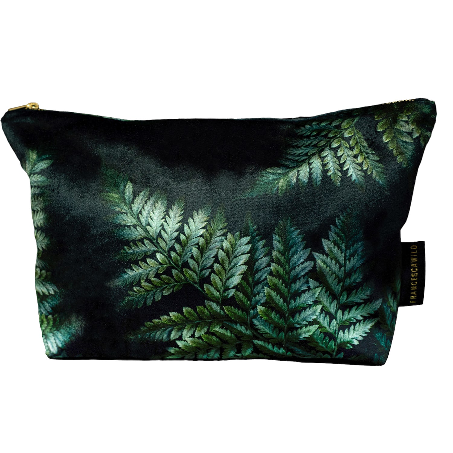 Women’s Green / Black Fern Large Wash Bag Francesca Wild