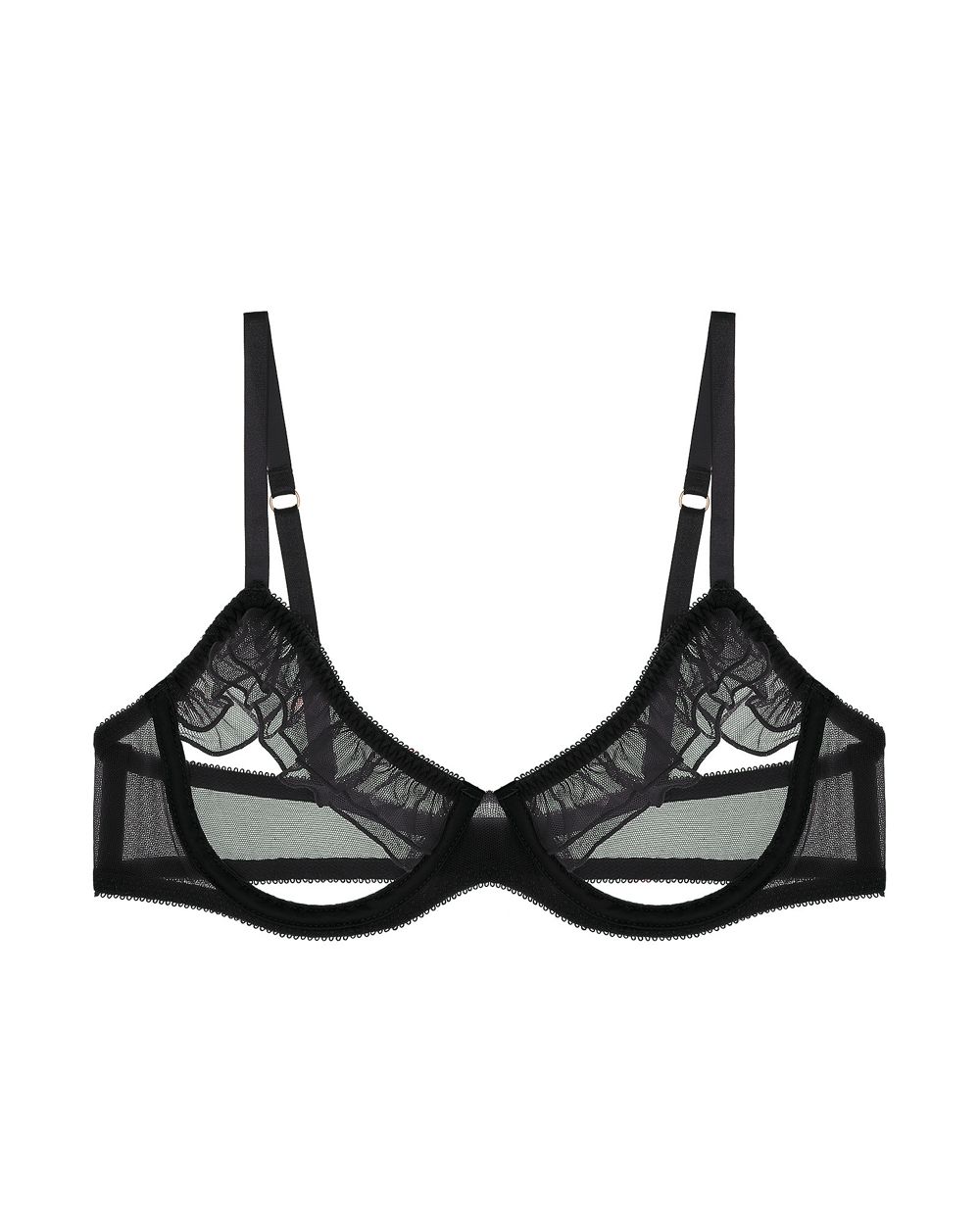 Journelle Odette Open Cup Underwire Bra In Black