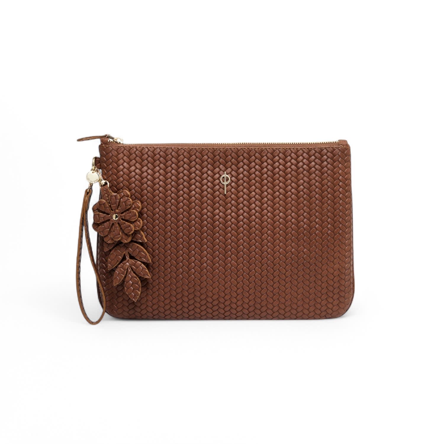 Otrera Women's Braided Clutch Brown