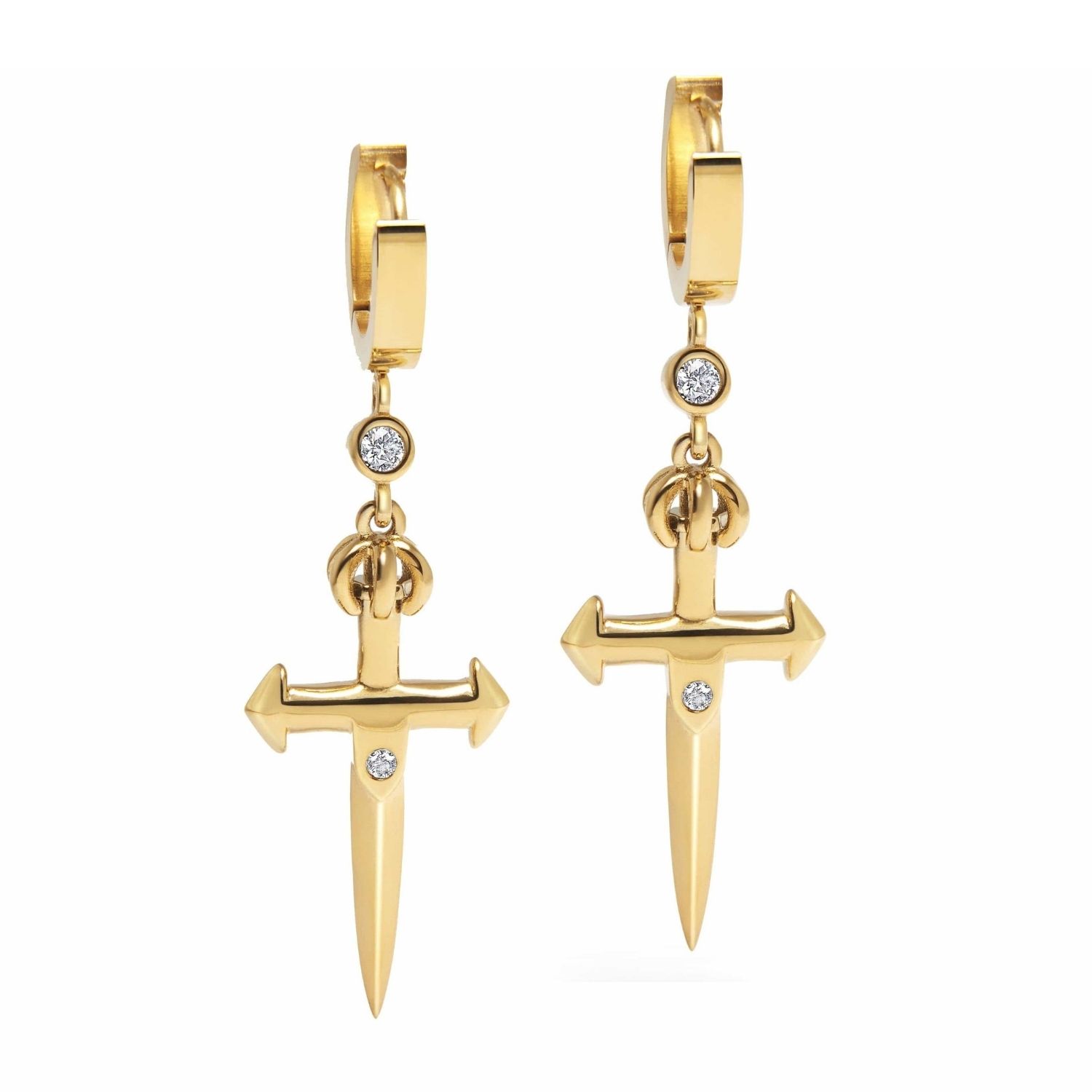 Nialaya Men's Skyfall Sword Earrings In Gold