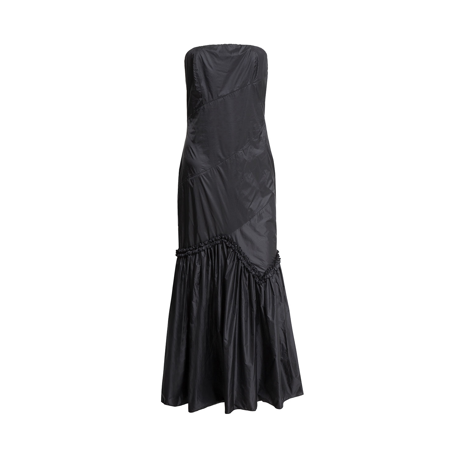Audrey Vallens Women's Black Spades 2 Strapless Dress In Black